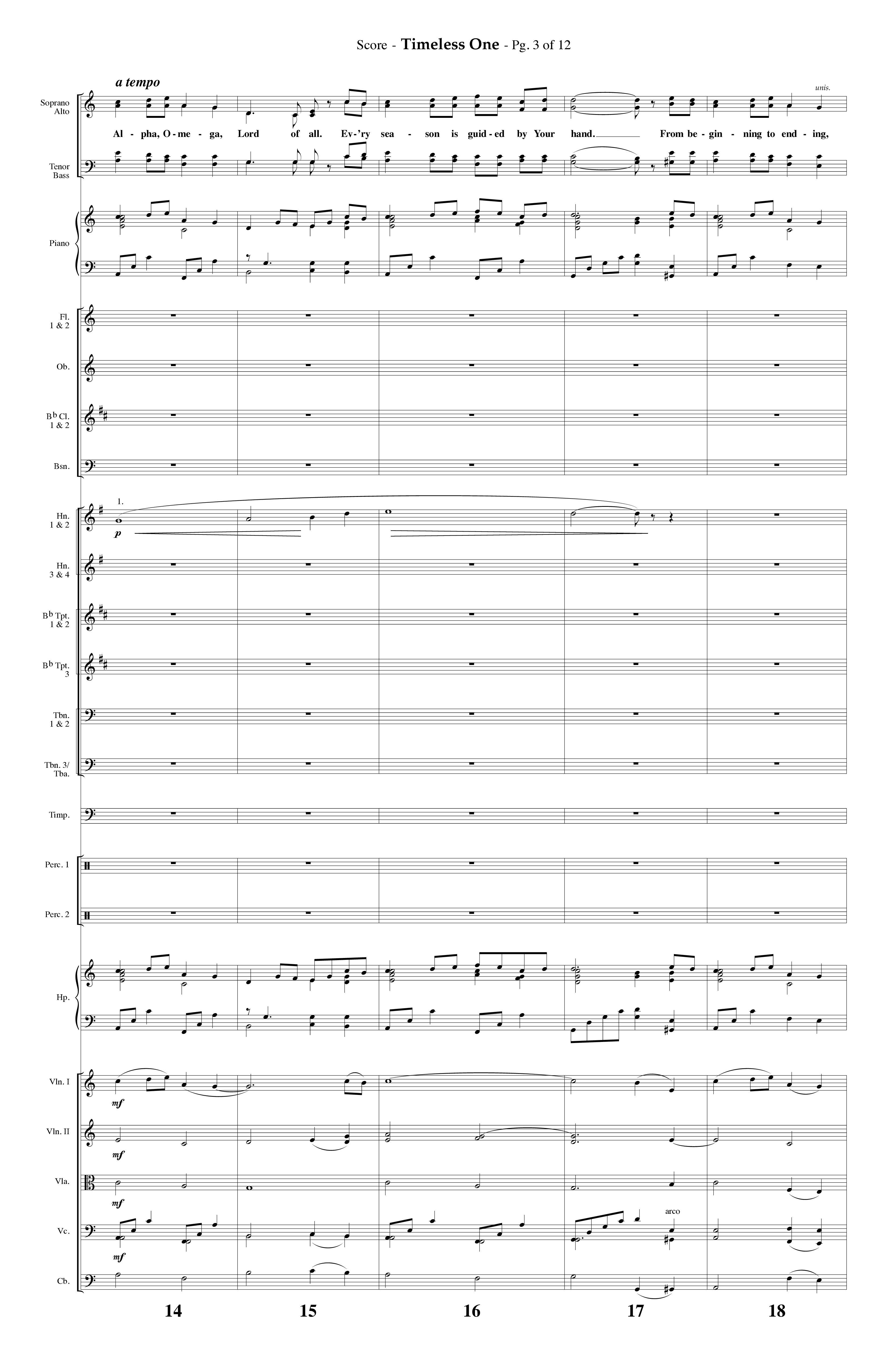 Timeless One (Choral Anthem SATB) Conductor's Score (Lifeway Choral / Arr. Phillip Keveren)