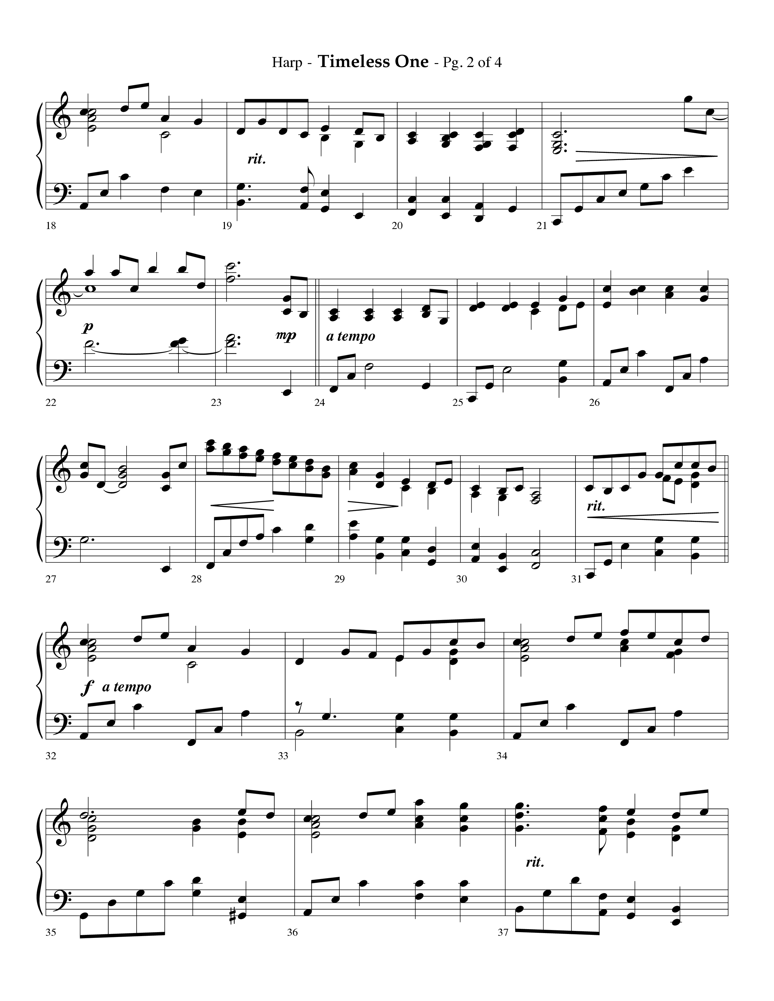 Timeless One (Choral Anthem SATB) Harp (Lifeway Choral / Arr. Phillip Keveren)