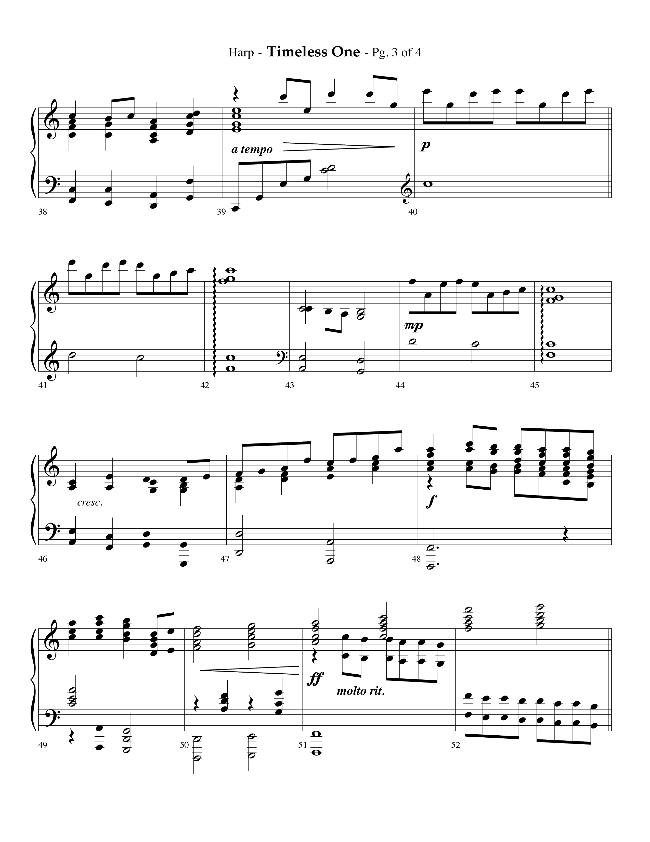 Timeless One (Choral Anthem SATB) Harp (Lifeway Choral / Arr. Phillip Keveren)