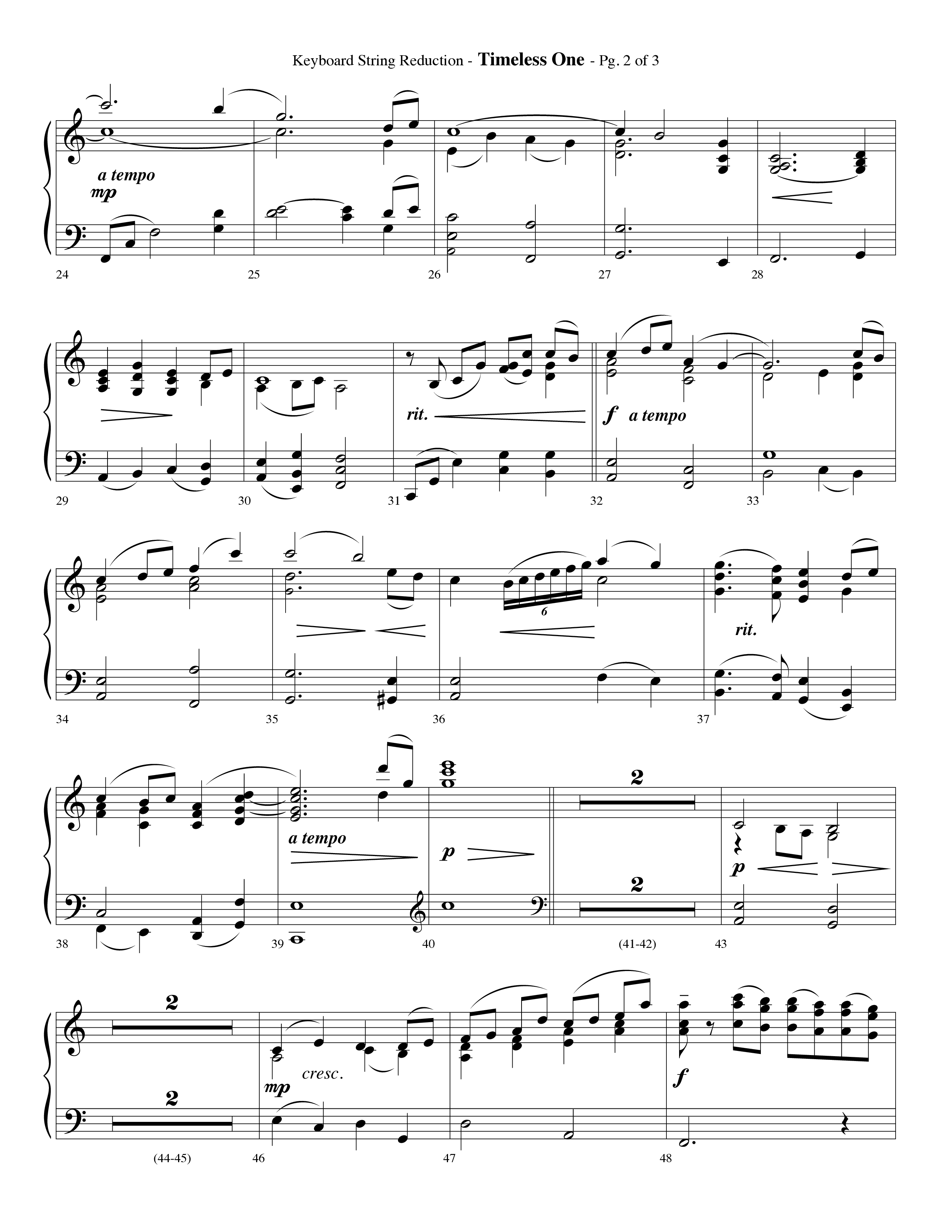 Timeless One (Choral Anthem SATB) String Reduction (Lifeway Choral / Arr. Phillip Keveren)