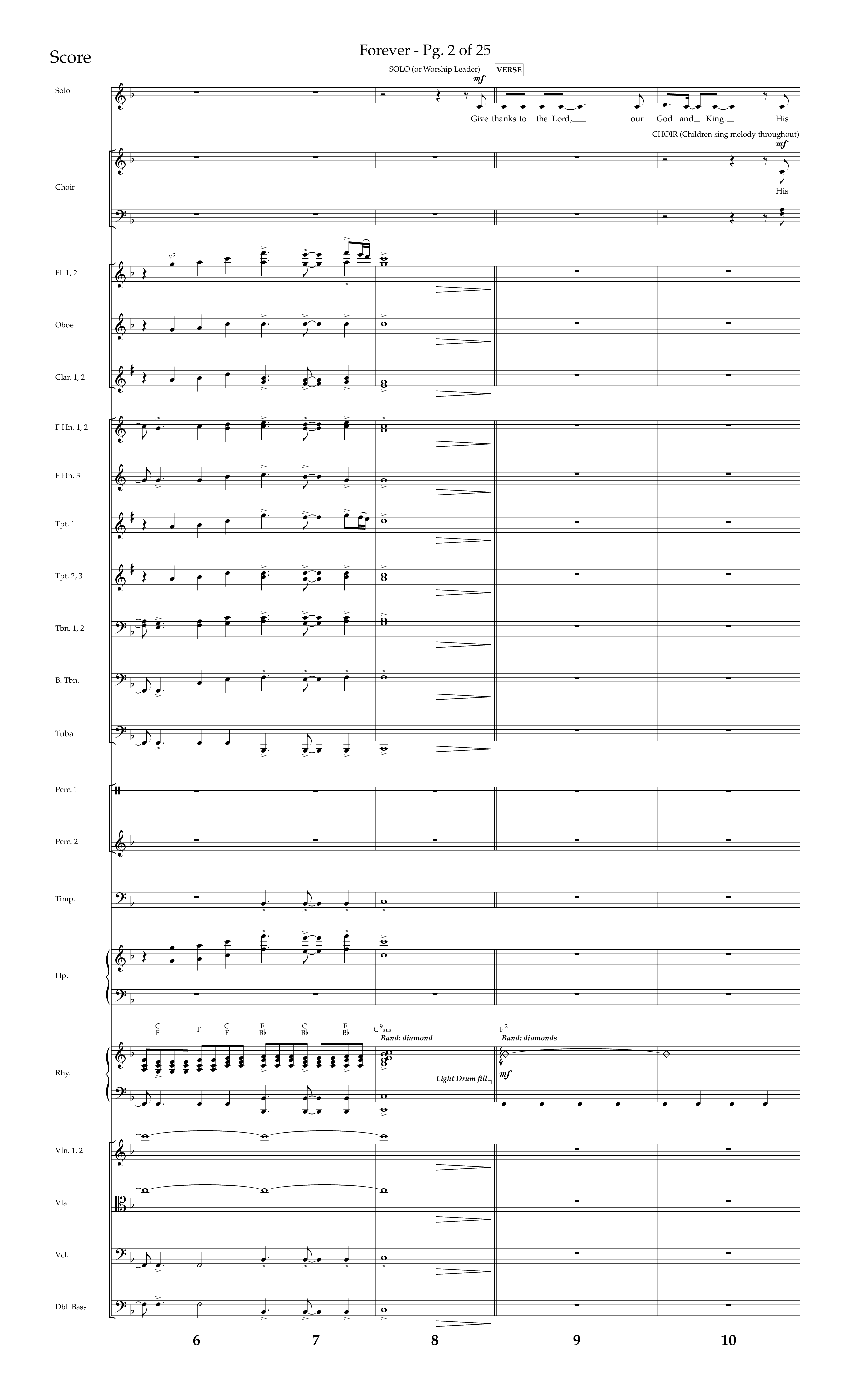 Forever (with Sing Praise) (Choral Anthem SATB) Orchestration (Lifeway Choral / Arr. Danny Zaloudik)