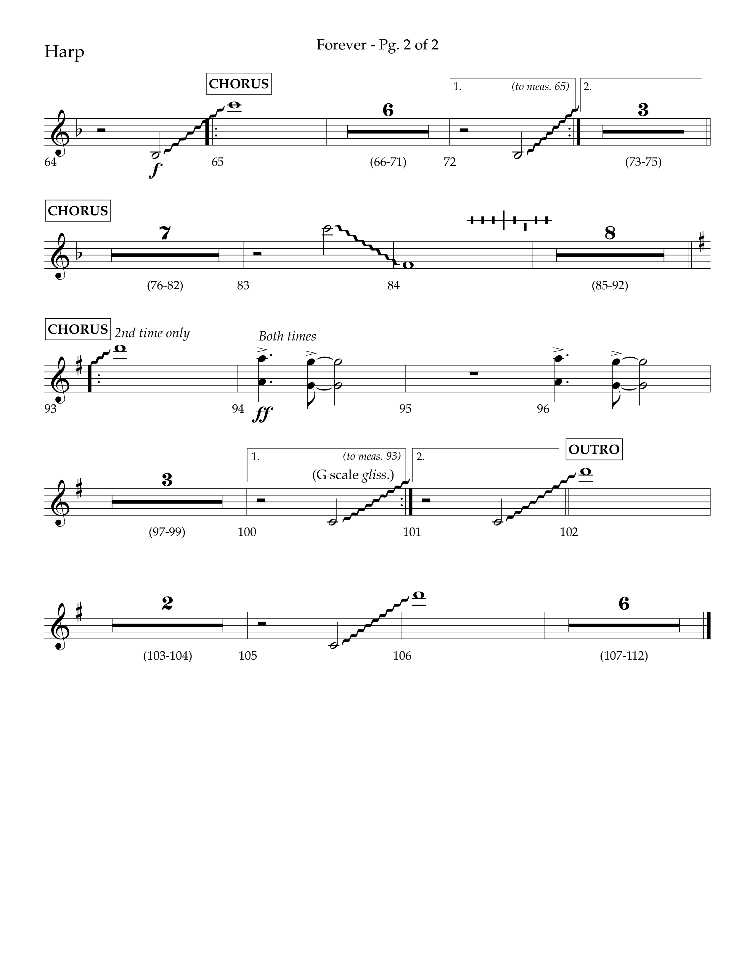 Forever (with Sing Praise) (Choral Anthem SATB) Harp (Lifeway Choral / Arr. Danny Zaloudik)
