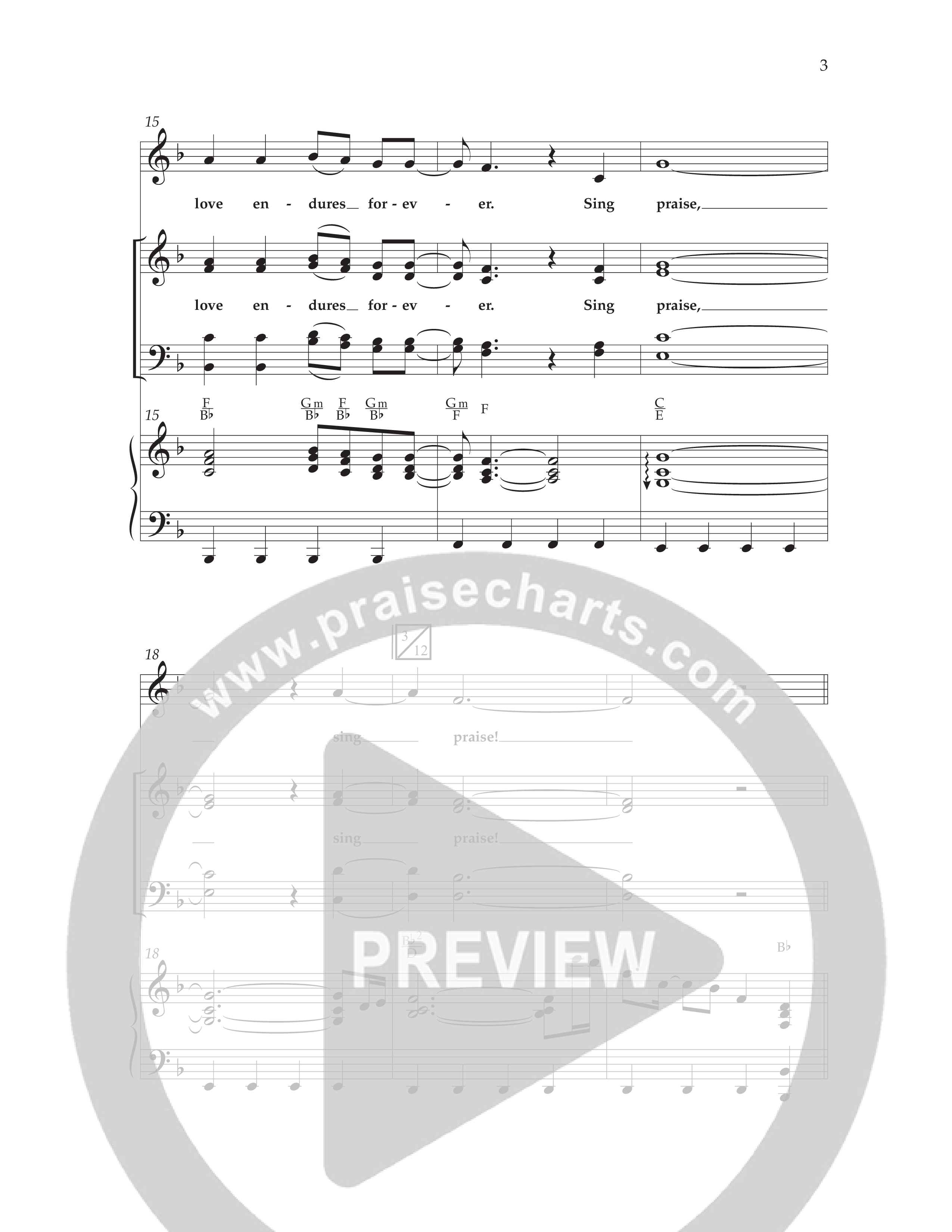 Forever (with Sing Praise) (Choral Anthem SATB) Anthem (SATB/Piano) (Lifeway Choral / Arr. Danny Zaloudik)