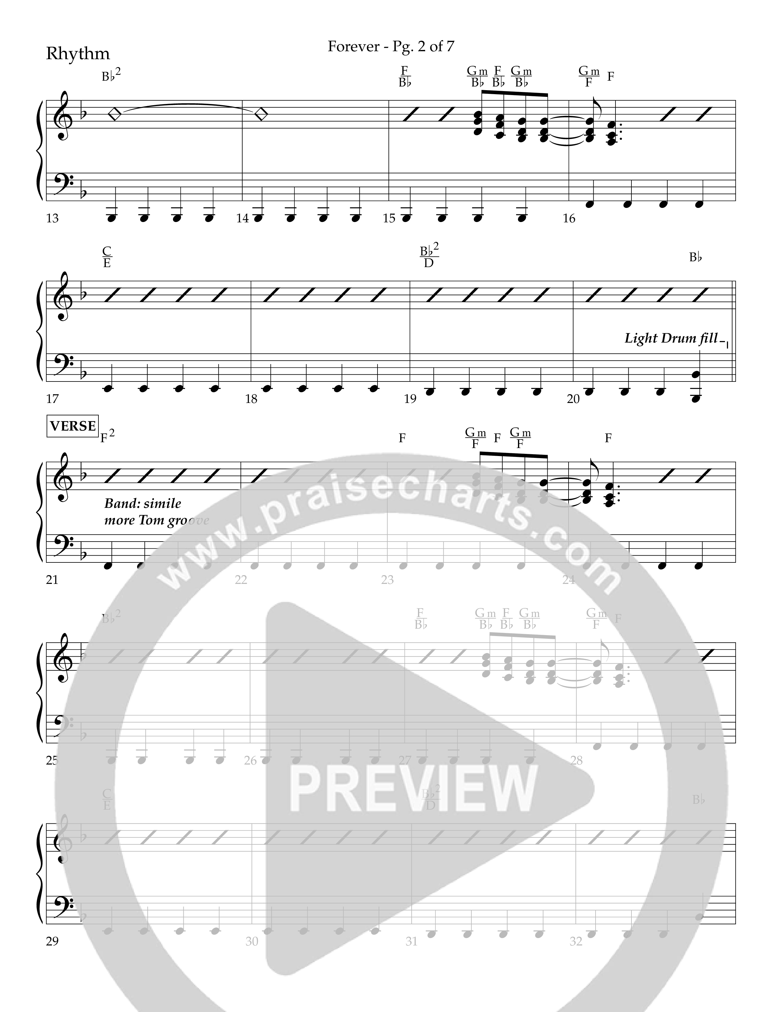 Forever (with Sing Praise) (Choral Anthem SATB) Lead Melody & Rhythm (Lifeway Choral / Arr. Danny Zaloudik)