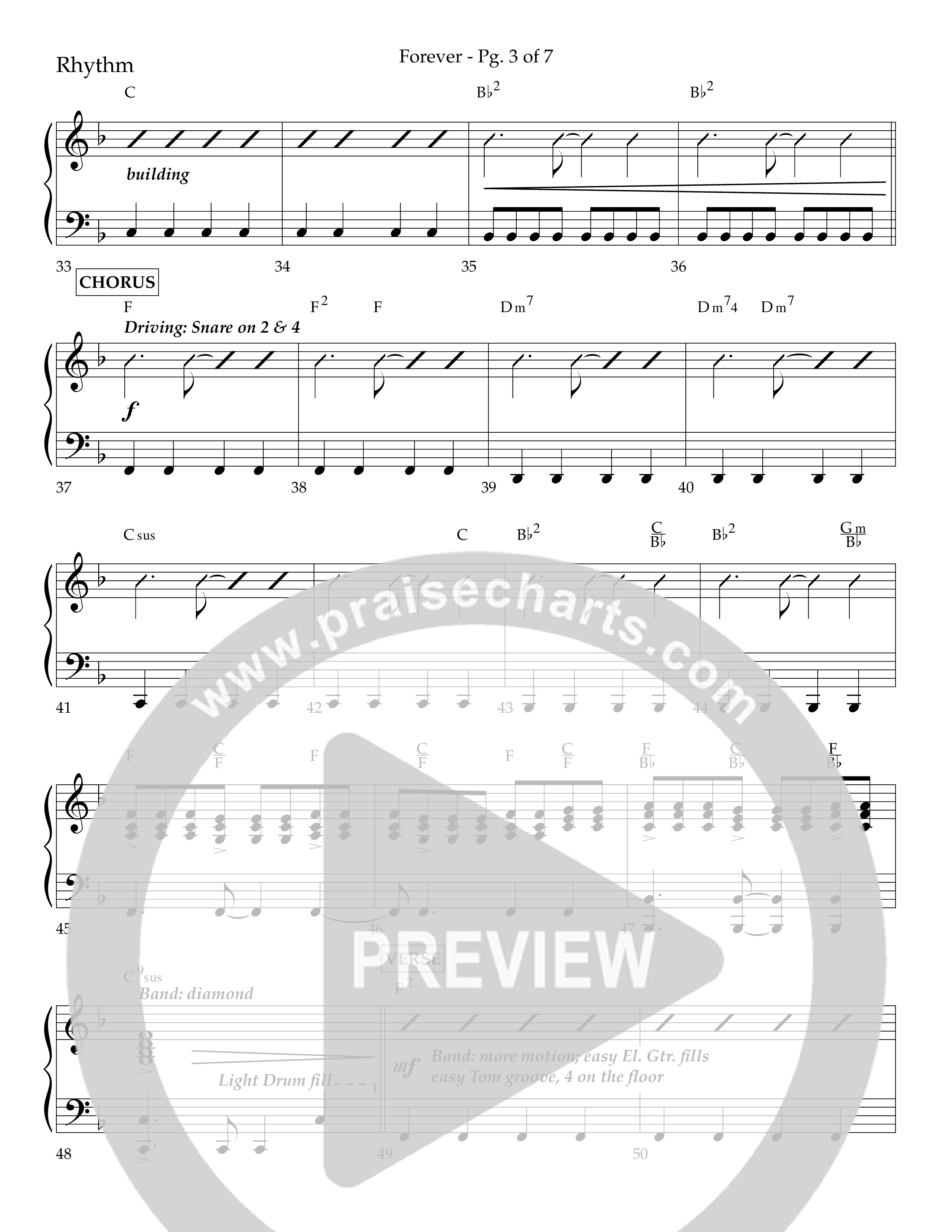 Forever (with Sing Praise) (Choral Anthem SATB) Lead Melody & Rhythm (Lifeway Choral / Arr. Danny Zaloudik)
