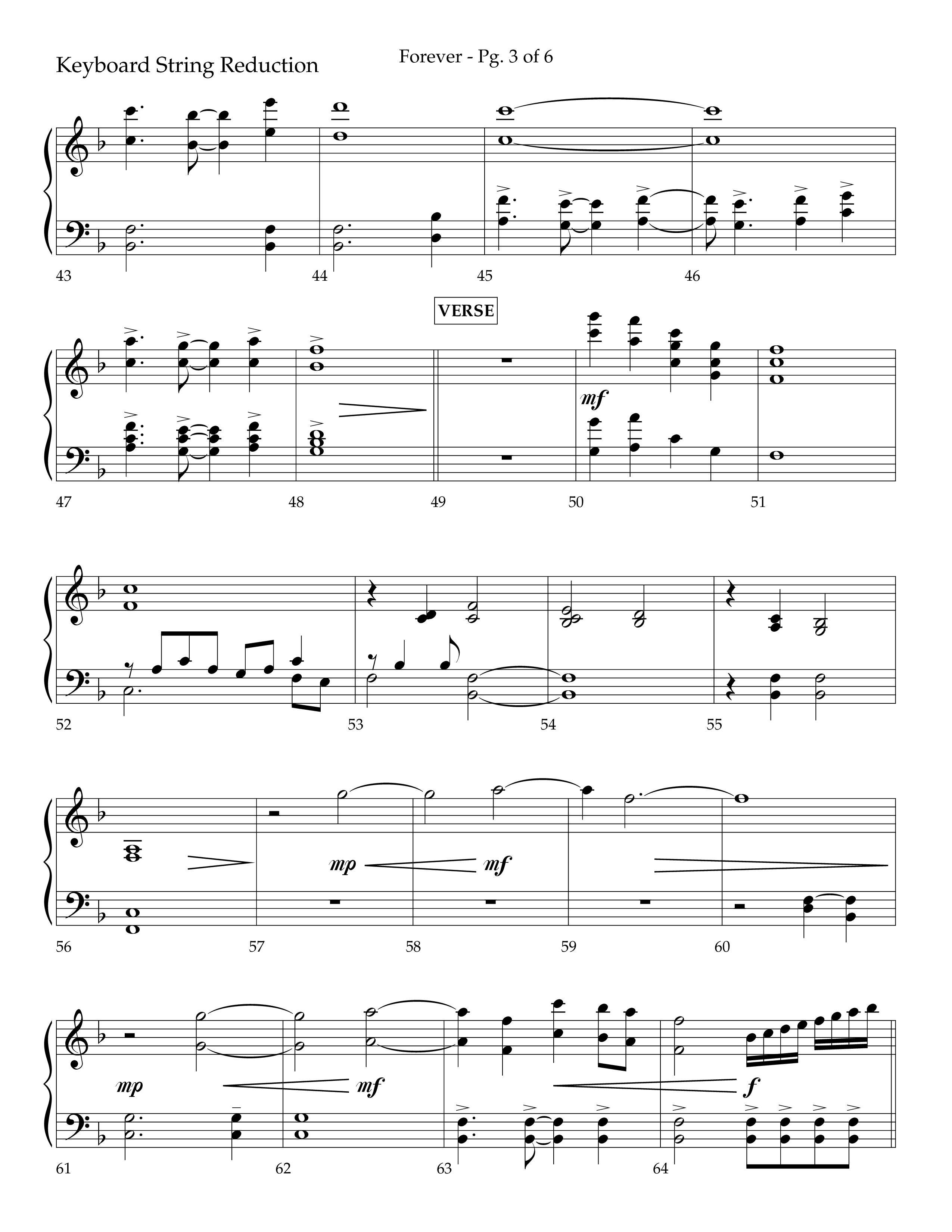 Forever (with Sing Praise) (Choral Anthem SATB) String Reduction (Lifeway Choral / Arr. Danny Zaloudik)