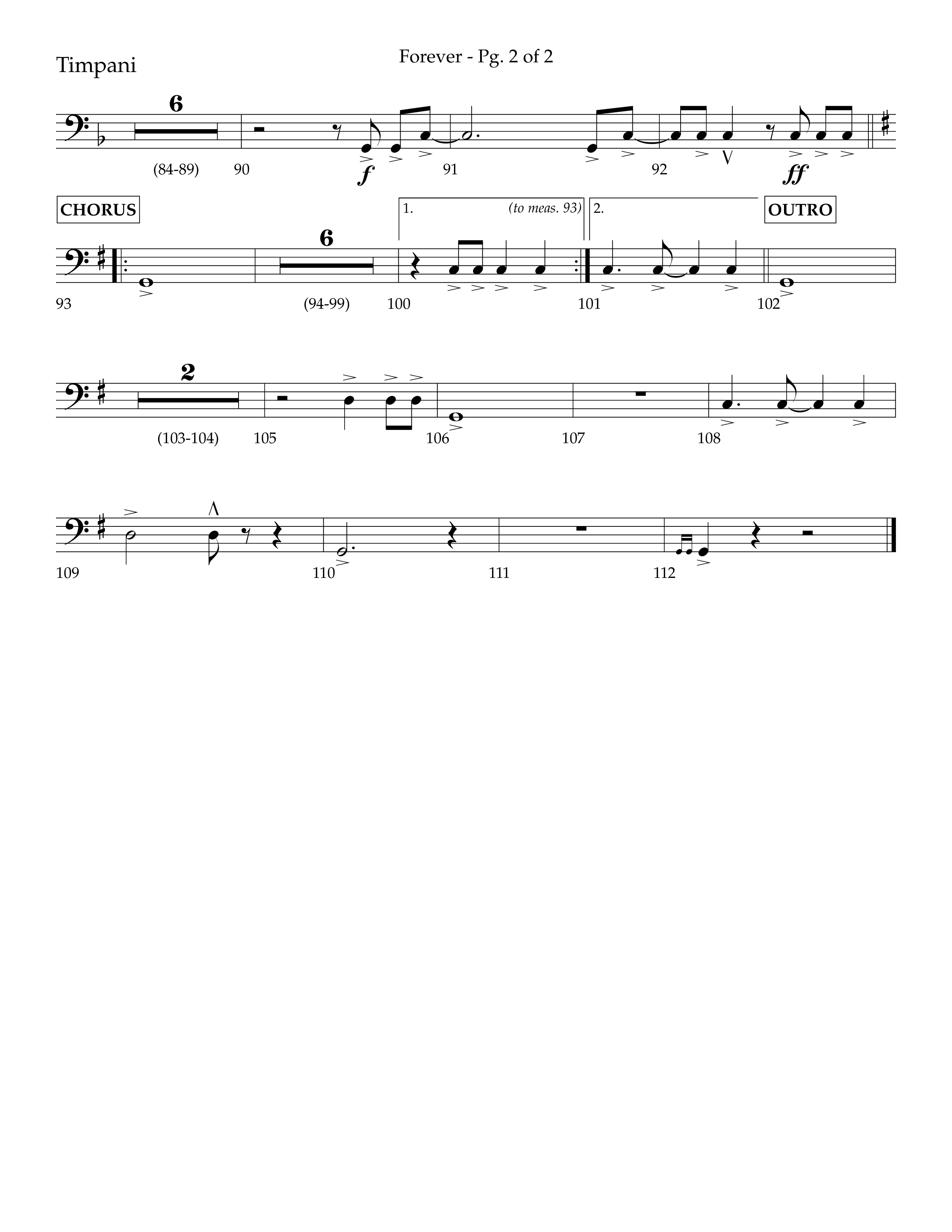 Forever (with Sing Praise) (Choral Anthem SATB) Timpani (Lifeway Choral / Arr. Danny Zaloudik)