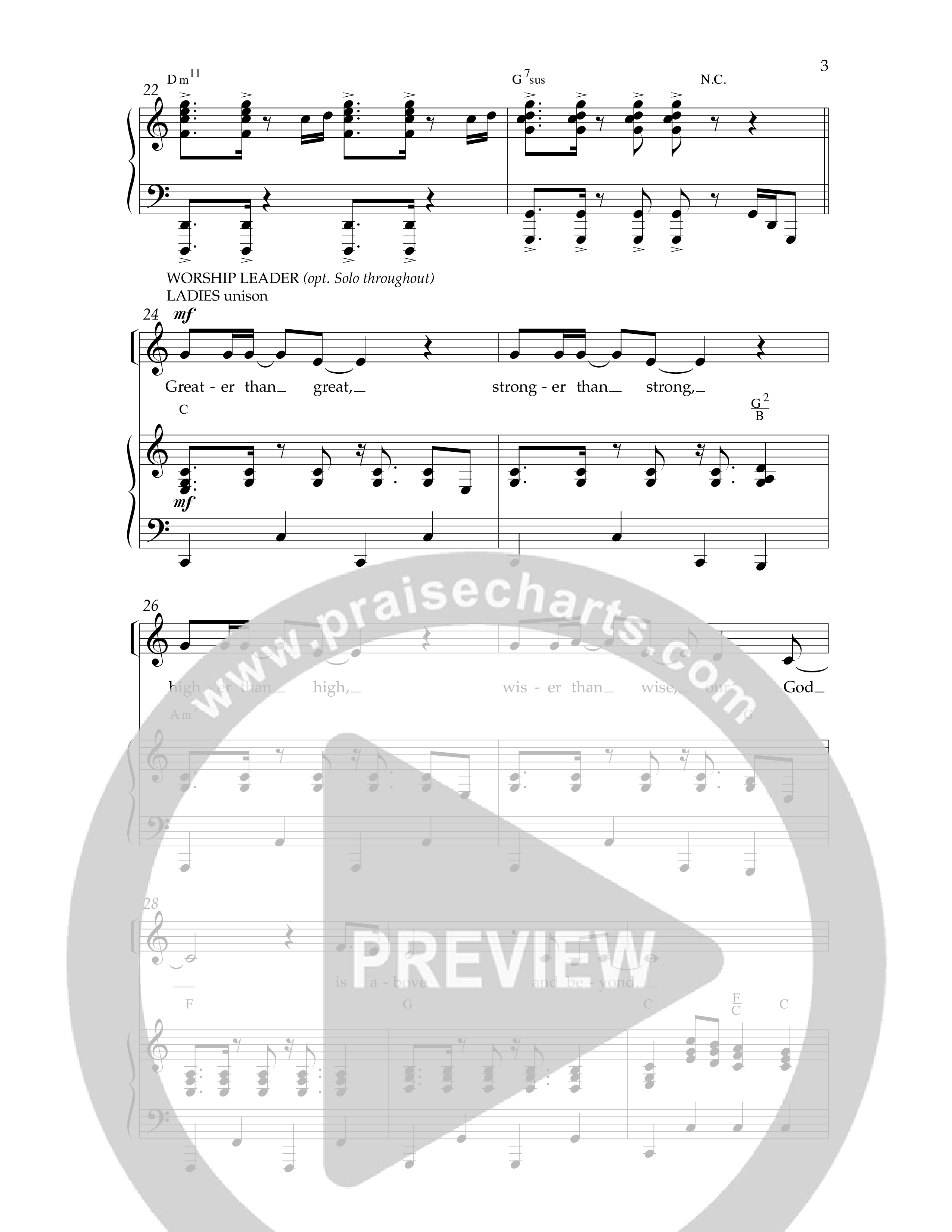 Greater Than Great (with All Hail The Power Of Jesus' Name) (Choral Anthem SATB) Anthem (SATB/Piano) (Lifeway Choral / Arr. Bradley Knight)