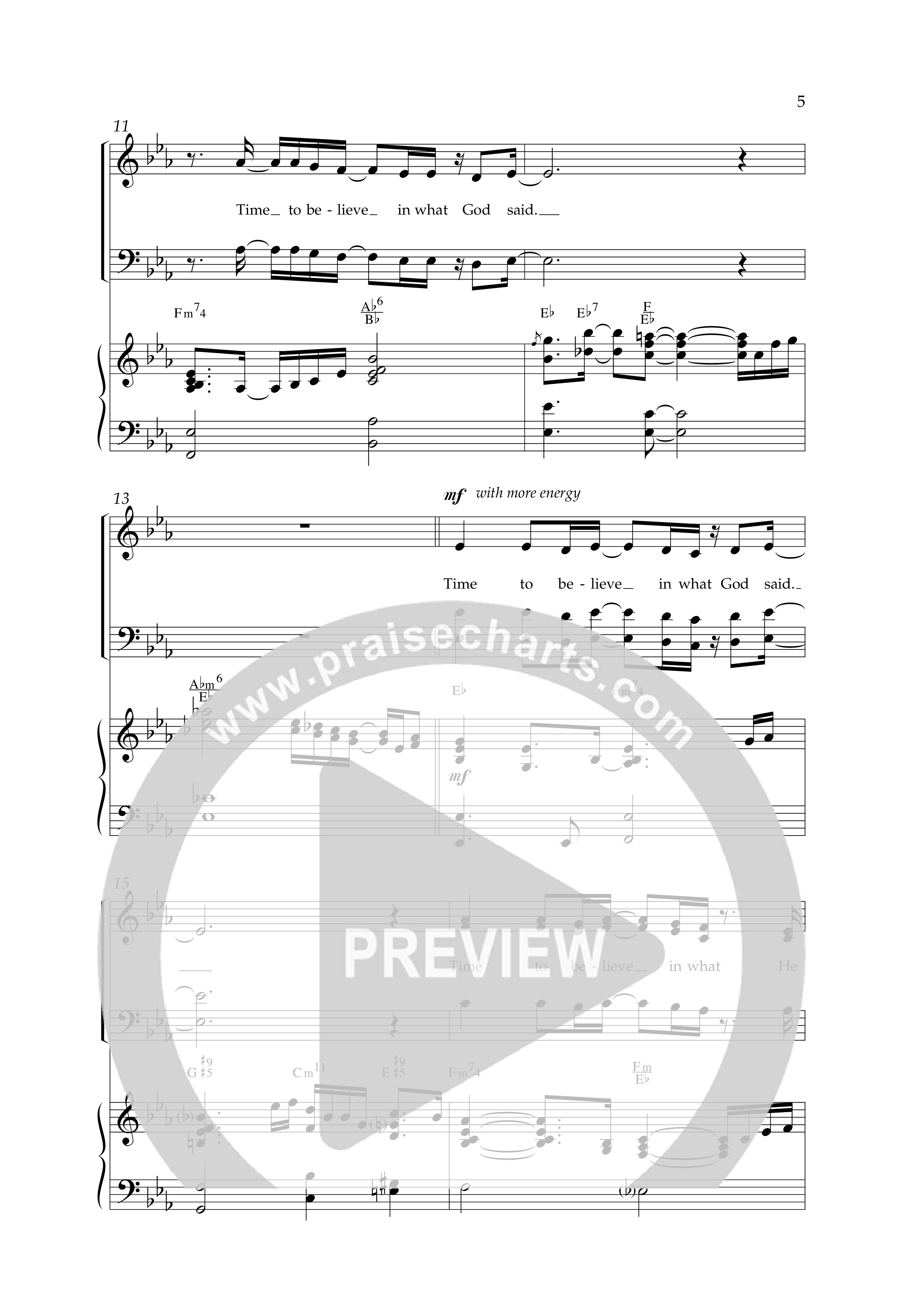 Time To Believe (with I Believe Jesus Saves) (Choral Anthem SATB) Anthem (SATB/Piano) (Lifeway Choral / Arr. Jim Hammerly)