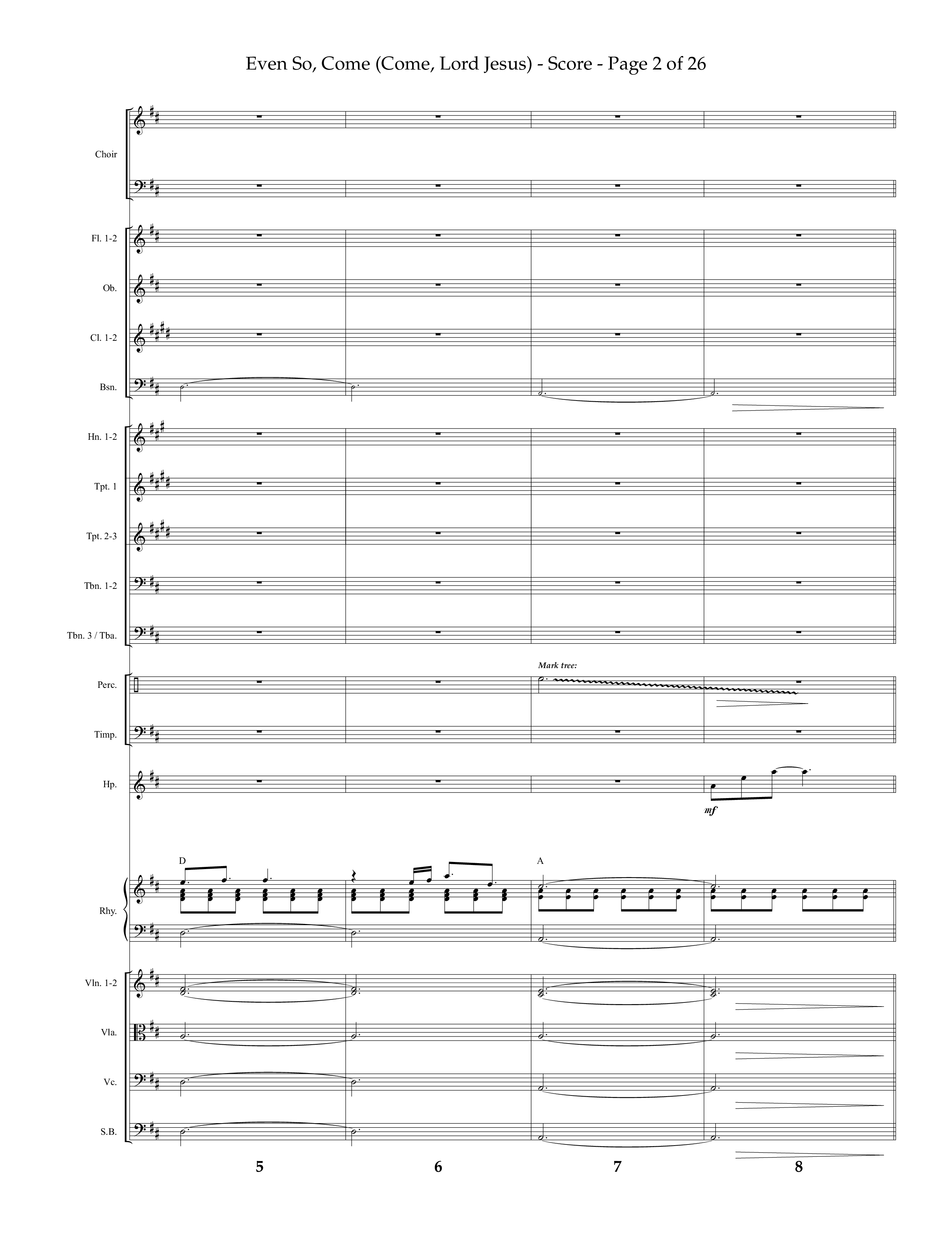 Even So Come (Choral Anthem SATB) Orchestration (Lifeway Choral / Arr. Camp Kirkland)