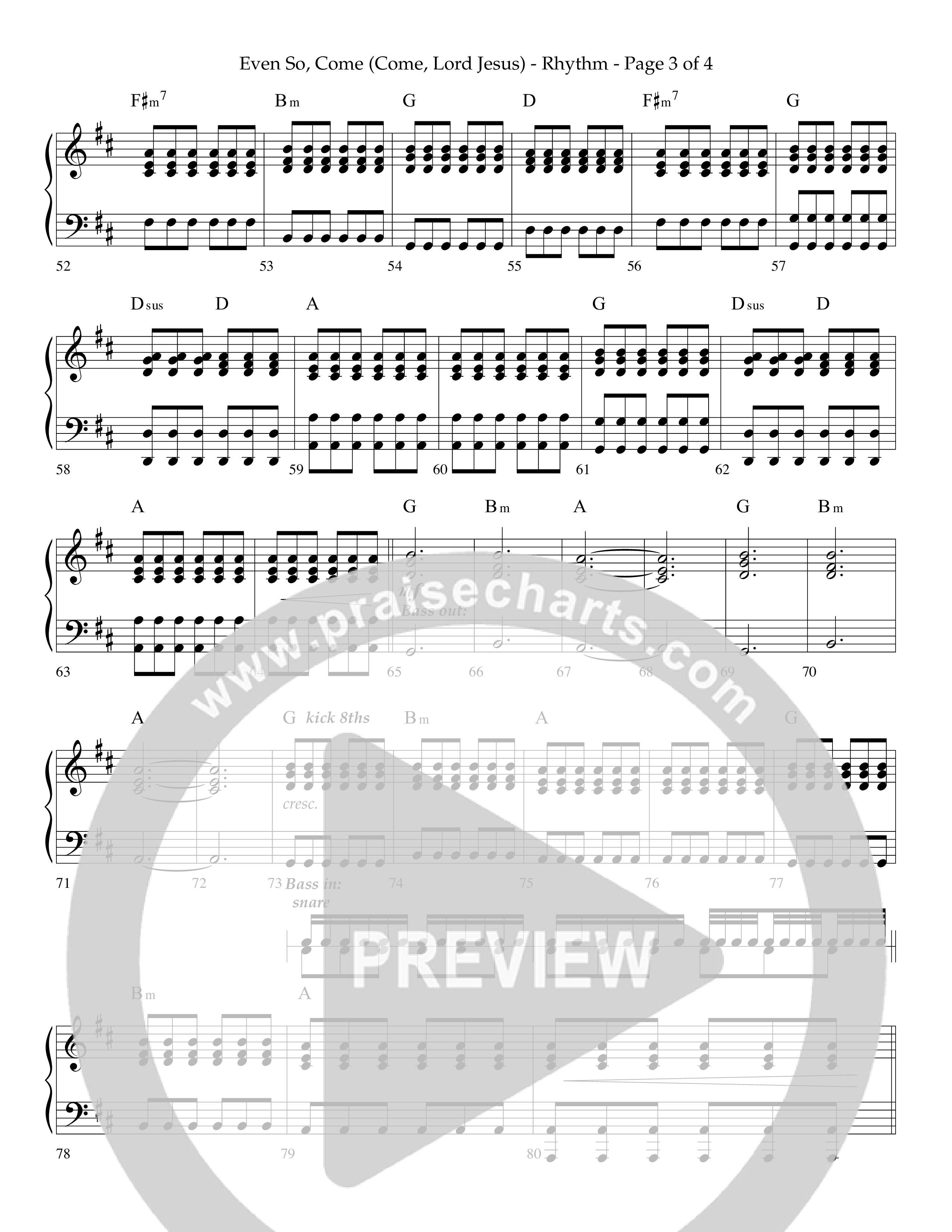 Even So Come (Choral Anthem SATB) Lead Melody & Rhythm (Lifeway Choral / Arr. Camp Kirkland)