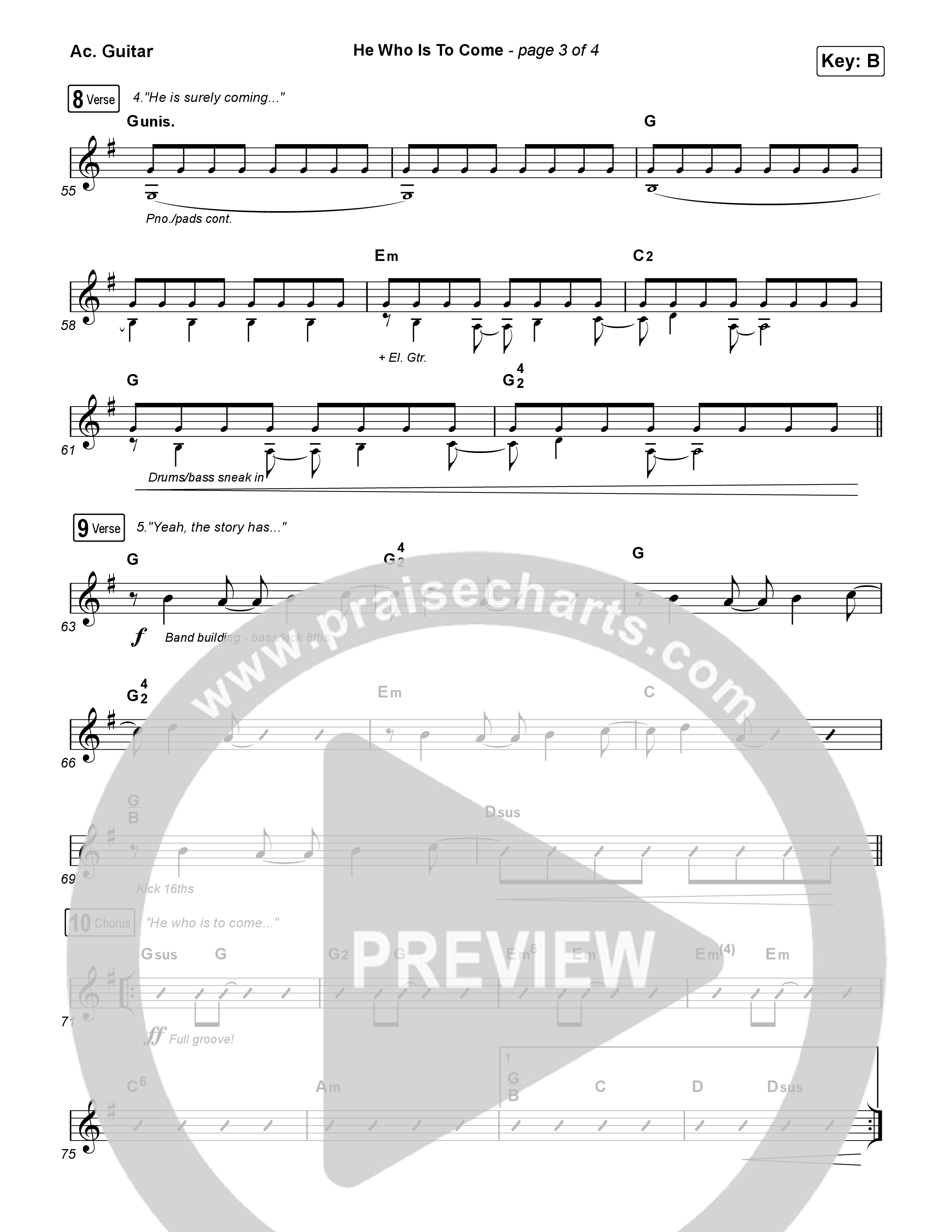 He Who Is To Come (Choral Anthem SATB) Acoustic Guitar (Passion / Cody Carnes / Kristian Stanfill / Arr. Luke Gambill)