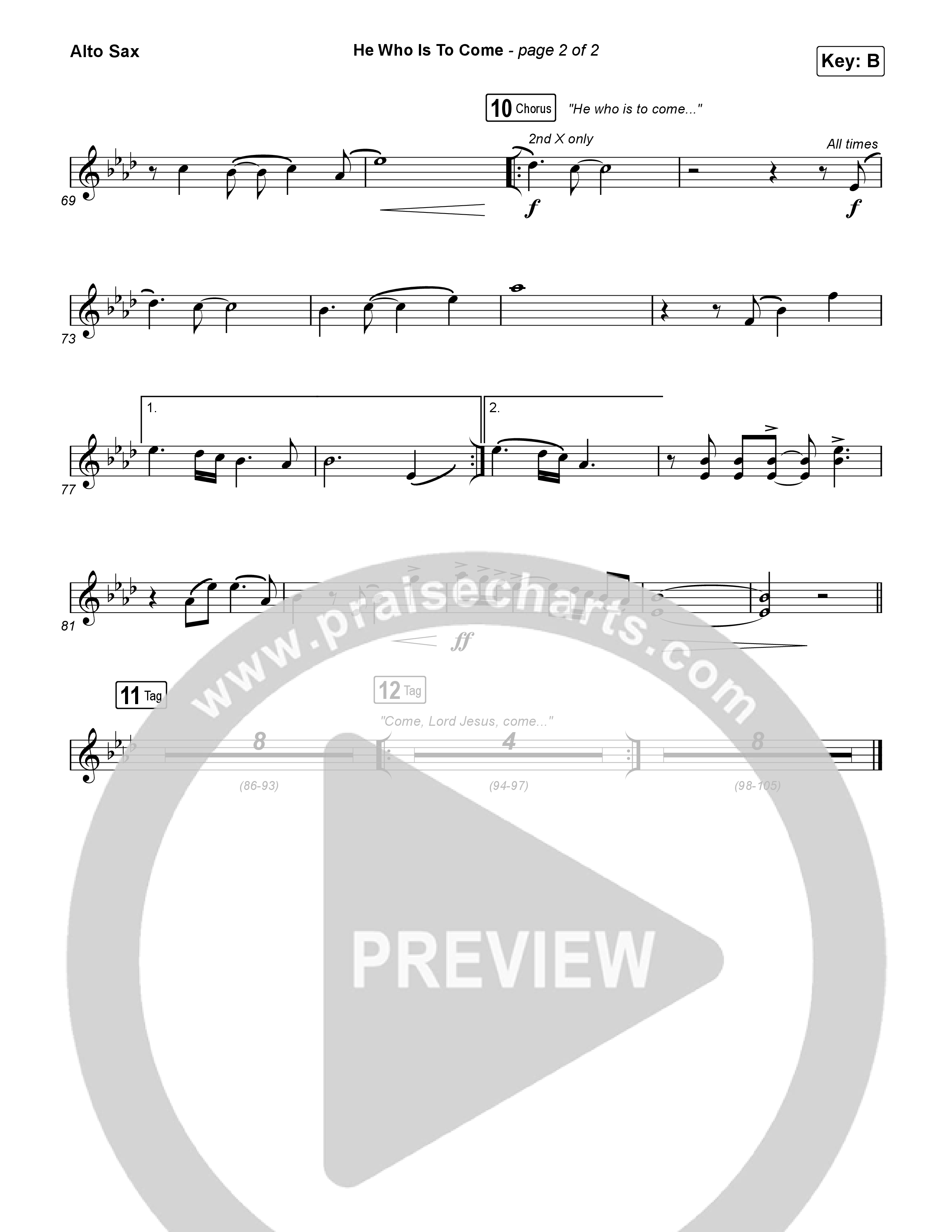 He Who Is To Come (Choral Anthem SATB) Sax Pack (Passion / Cody Carnes / Kristian Stanfill / Arr. Luke Gambill)
