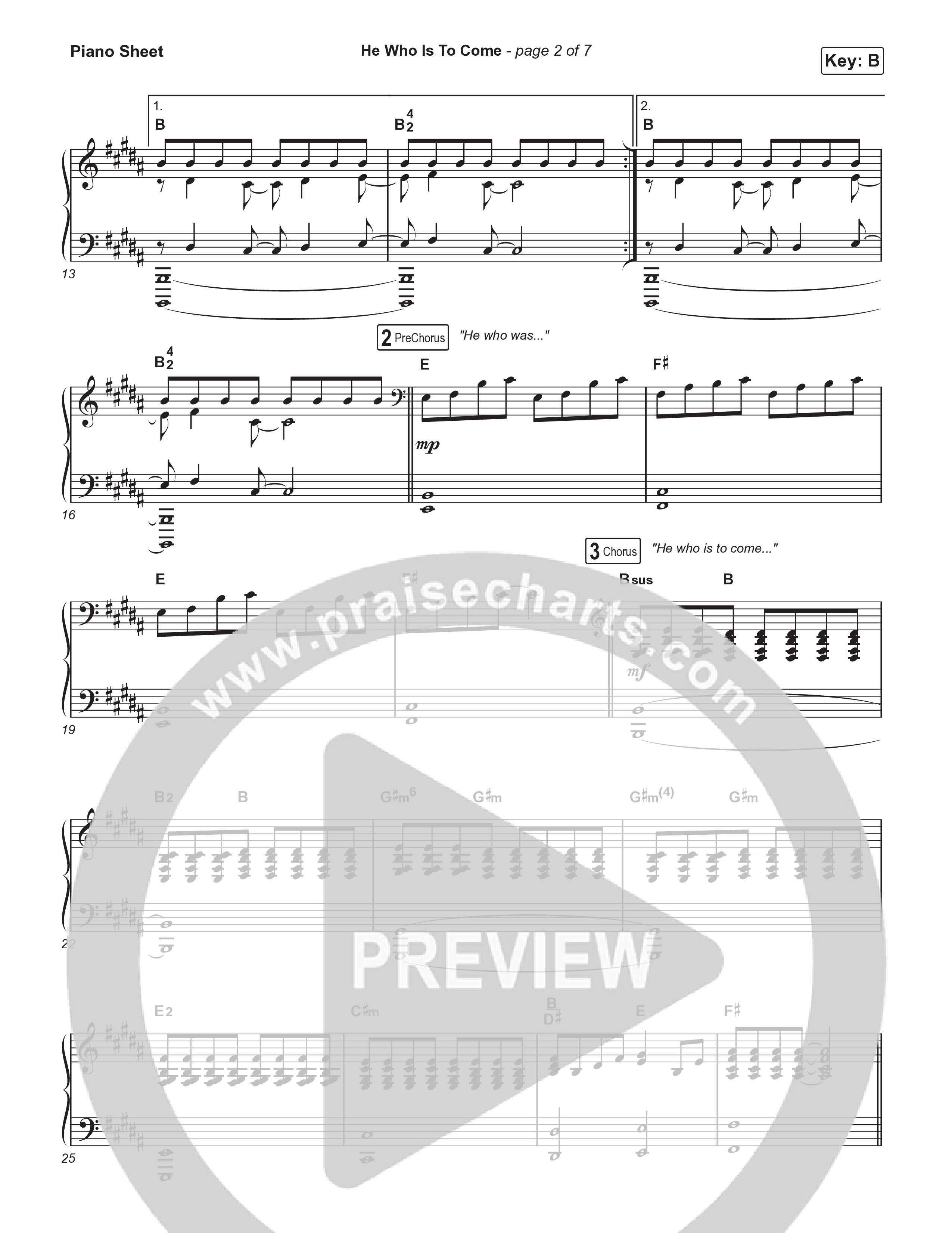 He Who Is To Come (Choral Anthem SATB) Piano Sheet (Passion / Cody Carnes / Kristian Stanfill / Arr. Luke Gambill)