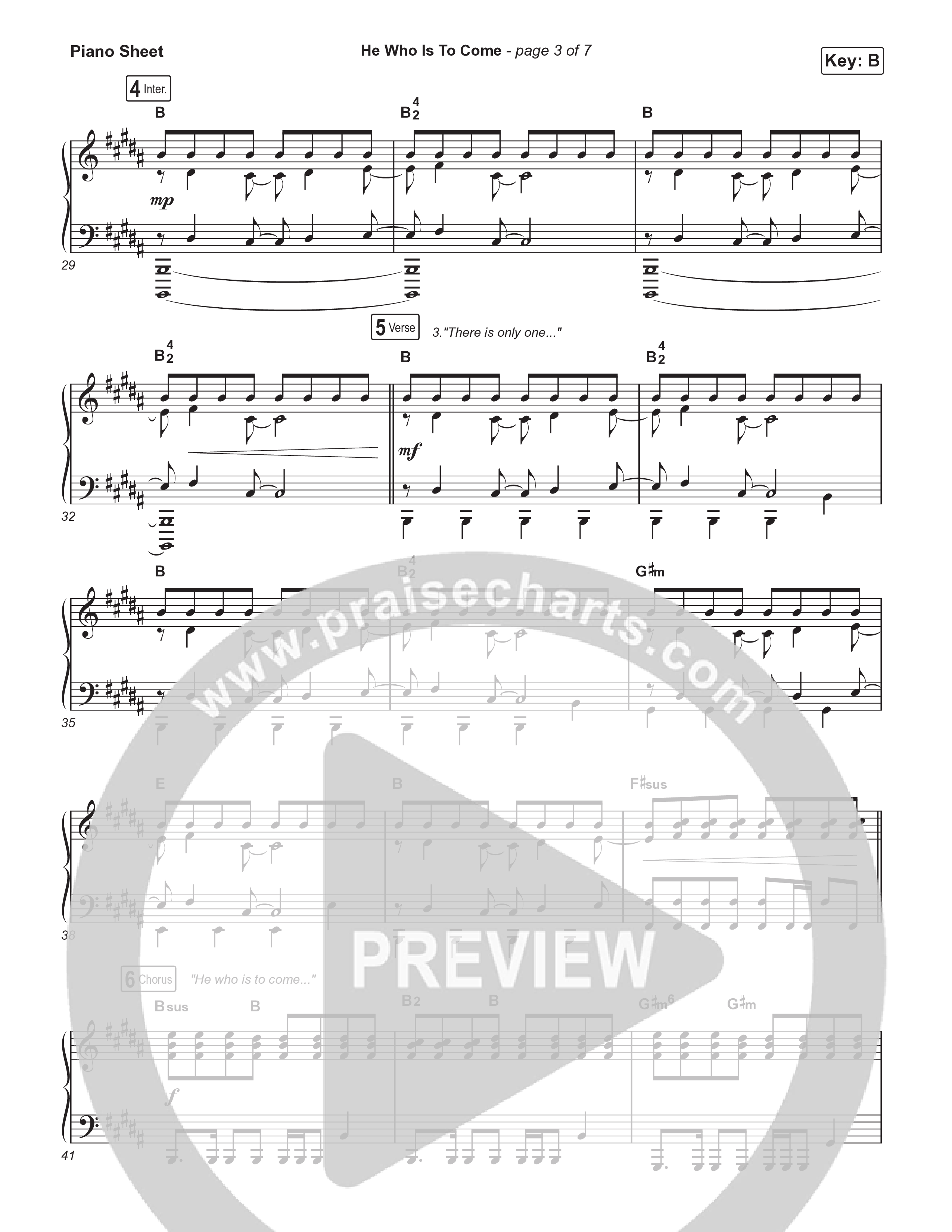 He Who Is To Come (Choral Anthem SATB) Piano Sheet (Passion / Cody Carnes / Kristian Stanfill / Arr. Luke Gambill)