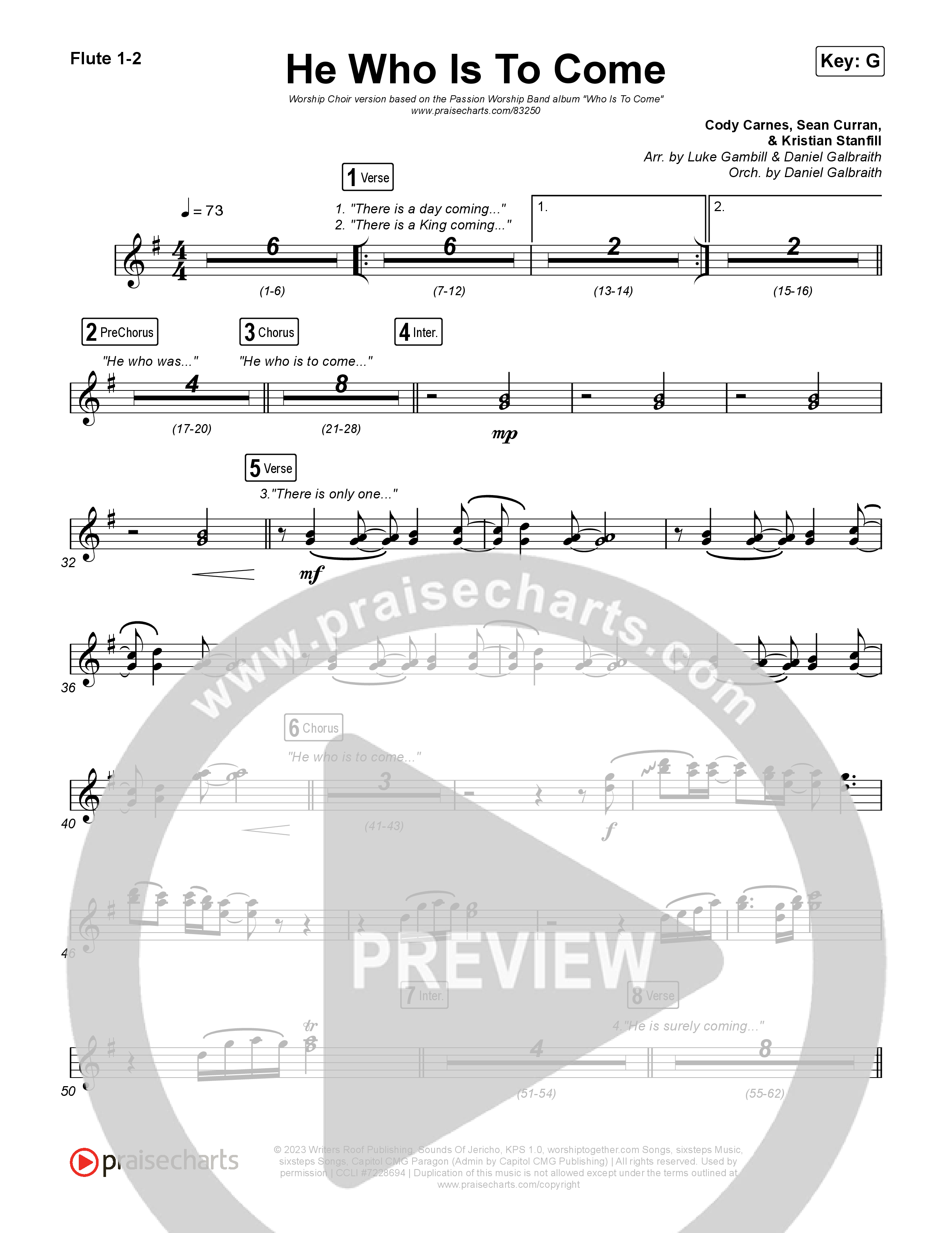 He Who Is To Come (Worship Choir/SAB) Wind Pack (Passion / Cody Carnes / Kristian Stanfill / Arr. Luke Gambill)