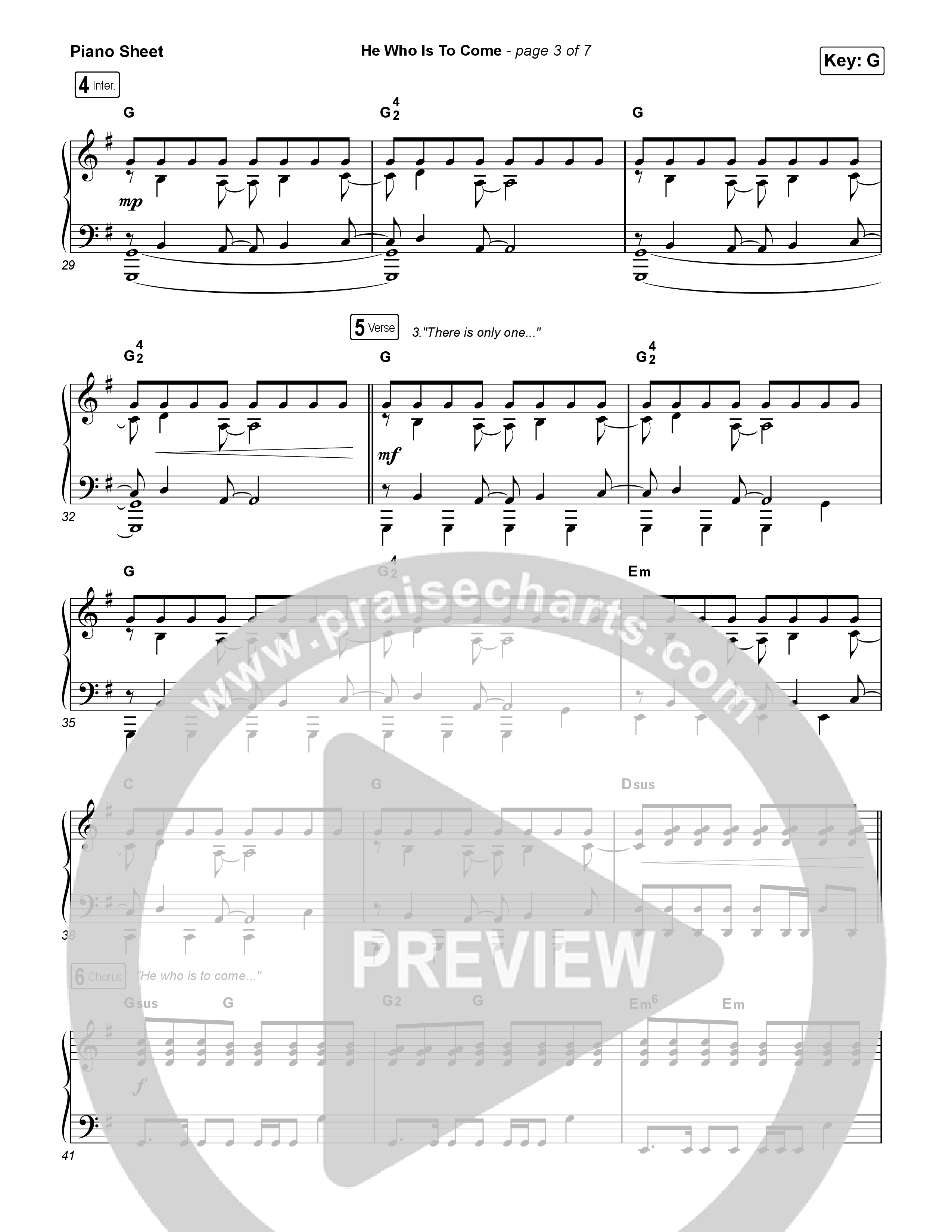 He Who Is To Come (Worship Choir/SAB) Piano Sheet (Passion / Cody Carnes / Kristian Stanfill / Arr. Luke Gambill)