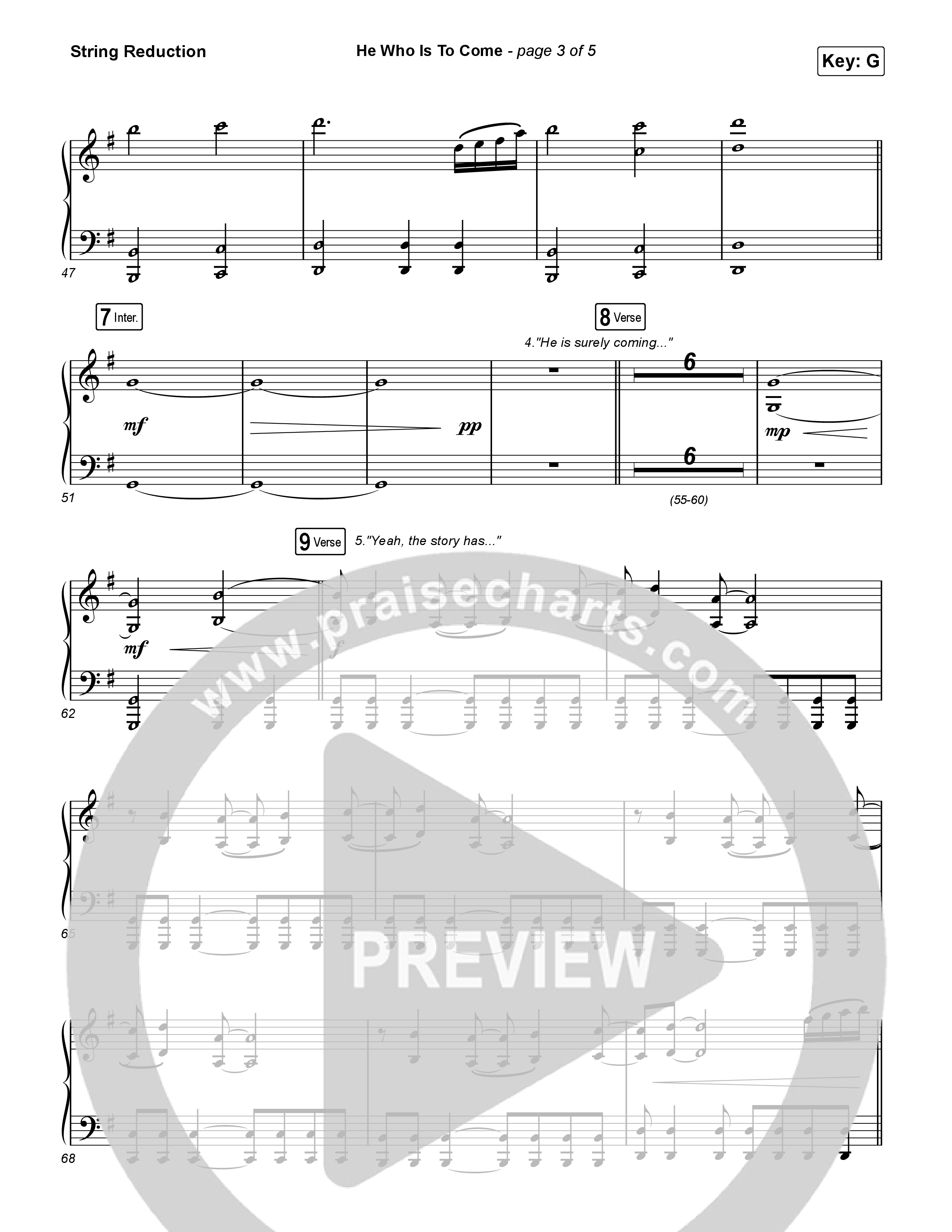 He Who Is To Come (Sing It Now) String Reduction (Passion / Cody Carnes / Kristian Stanfill / Arr. Luke Gambill)