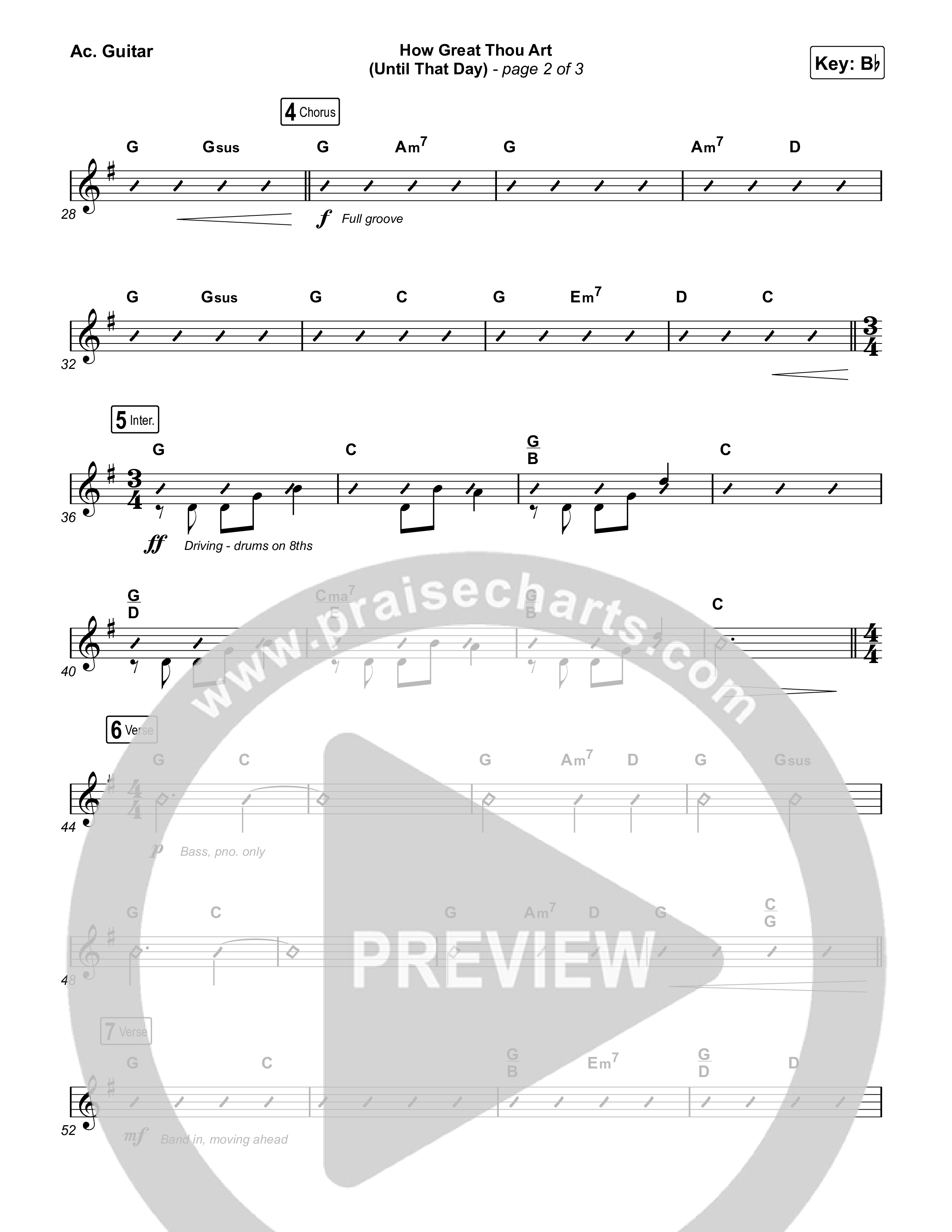 How Great Thou Art (Until That Day) Acoustic Guitar (Matt Redman / Chris Tomlin / Hillary Scott / Cody Carnes / Kari Jobe / Naomi Raine / TAYA / Blessing Offor / Brian Johnson / Jenn Johnson / Matt Maher / Mitch Wong / Benjamin William Hastings / Pat Barrett / Jon Reddick / Ryan Ellis)
