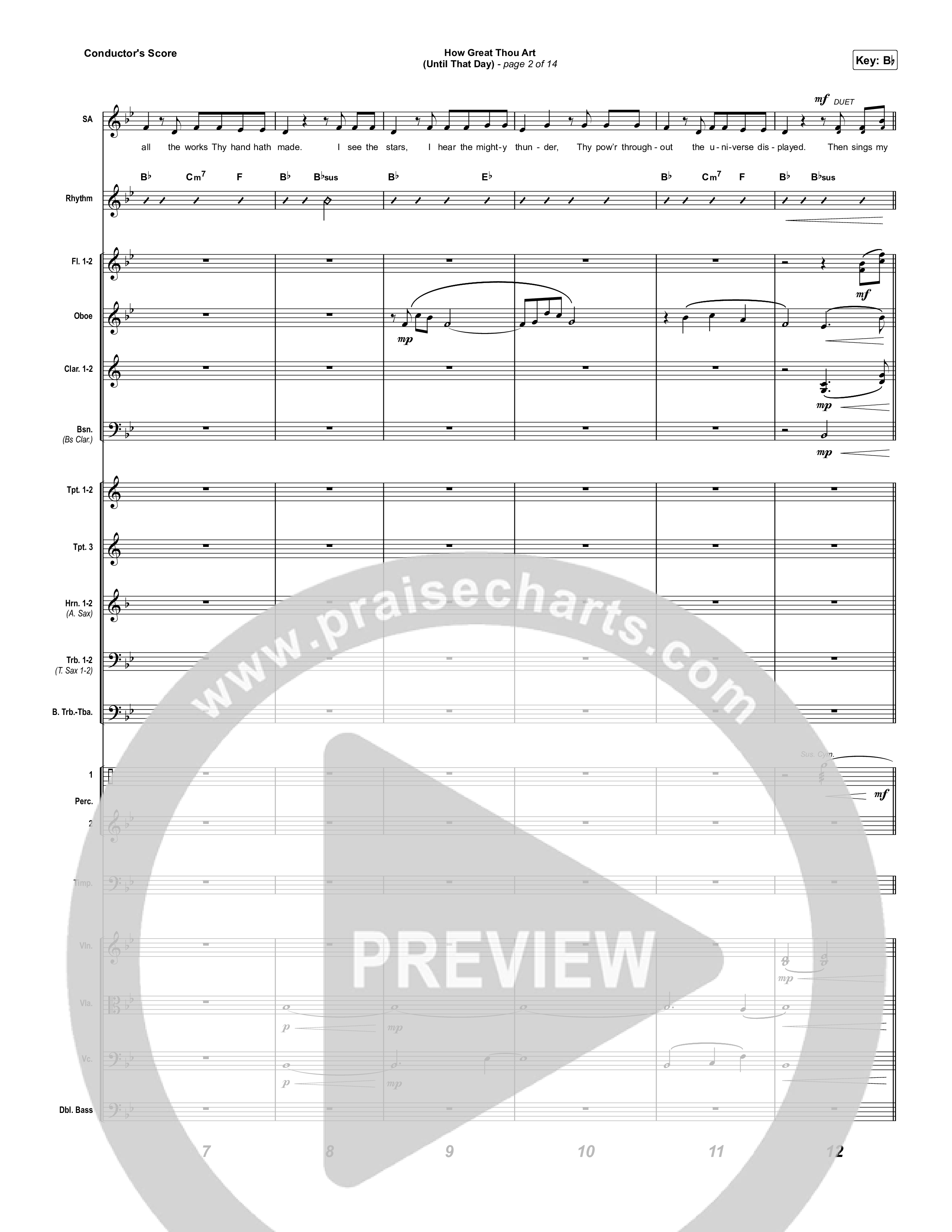 How Great Thou Art (Until That Day) Conductor's Score (Matt Redman / Chris Tomlin / Hillary Scott / Cody Carnes / Kari Jobe / Naomi Raine / TAYA / Blessing Offor / Brian Johnson / Jenn Johnson / Matt Maher / Mitch Wong / Benjamin William Hastings / Pat Barrett / Jon Reddick / Ryan Ellis)