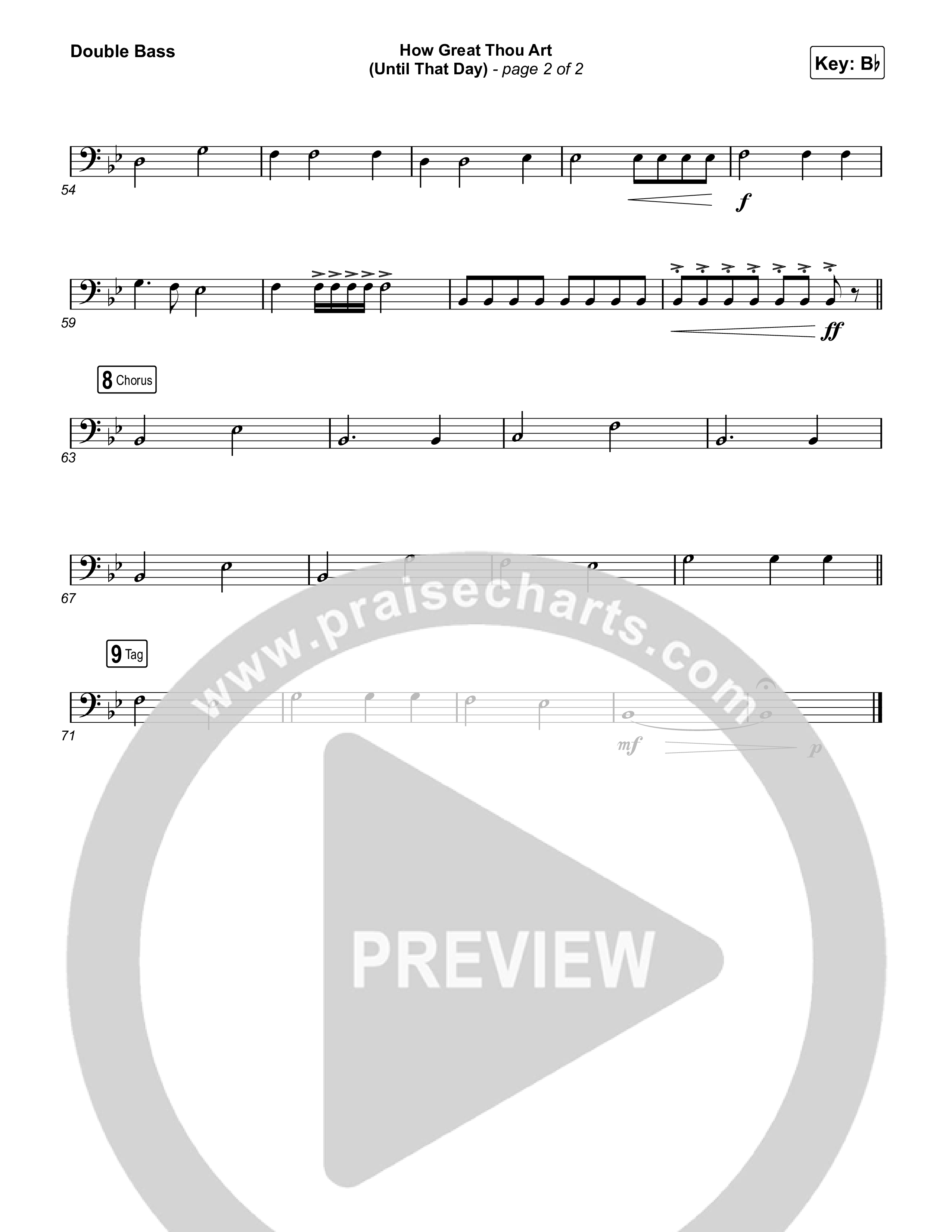 How Great Thou Art (Until That Day) String Bass (Matt Redman / Chris Tomlin / Hillary Scott / Cody Carnes / Kari Jobe / Naomi Raine / TAYA / Blessing Offor / Brian Johnson / Jenn Johnson / Matt Maher / Mitch Wong / Benjamin William Hastings / Pat Barrett / Jon Reddick / Ryan Ellis)