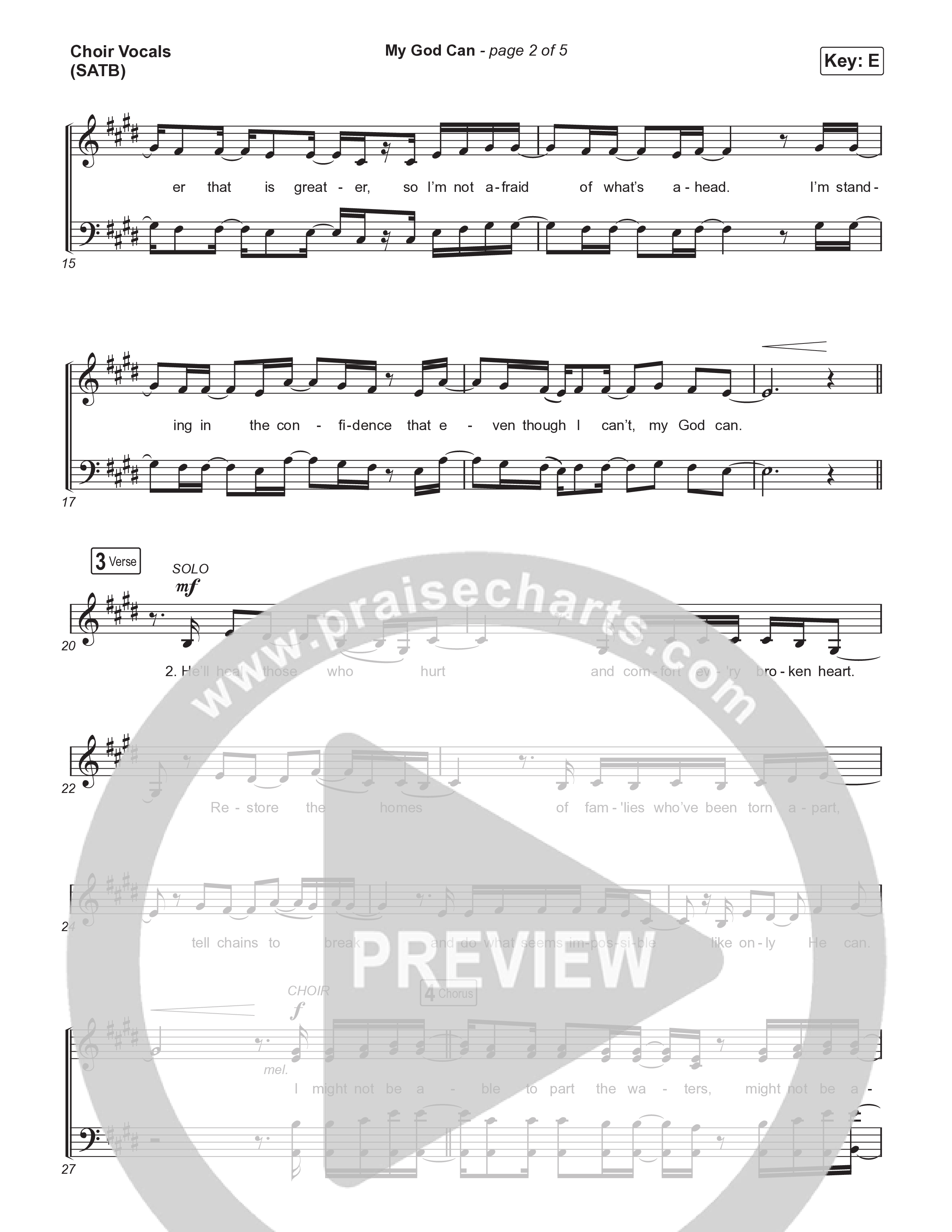 My God Can (Choral Anthem SATB) Choir Sheet (SATB) (Katy Nichole / Naomi Raine / Arr. Luke Gambill)