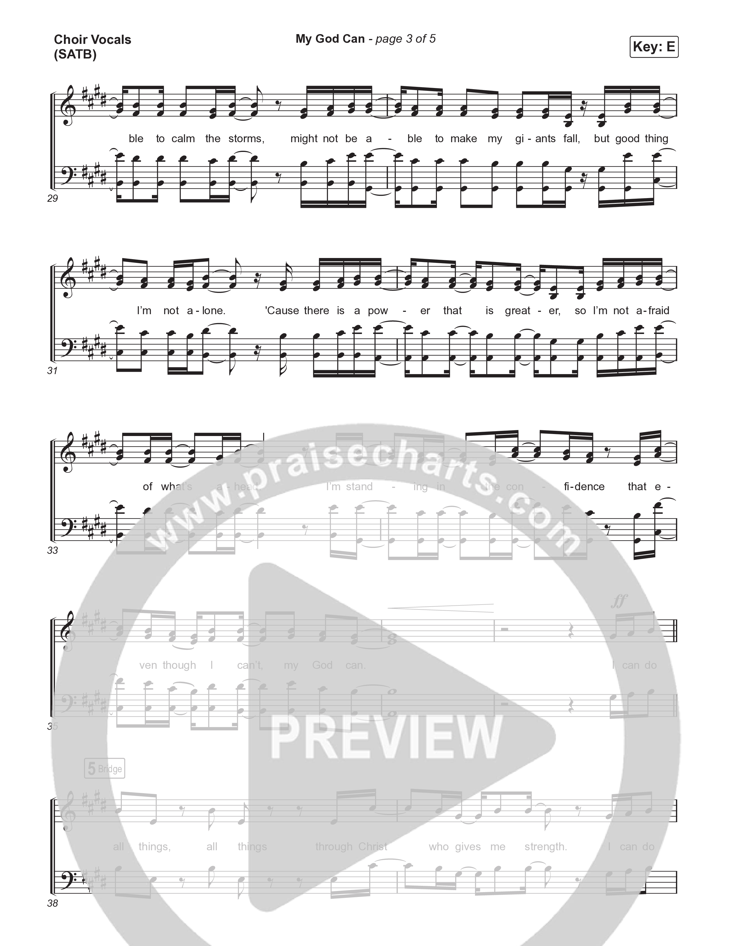 My God Can (Choral Anthem SATB) Choir Sheet (SATB) (Katy Nichole / Naomi Raine / Arr. Luke Gambill)