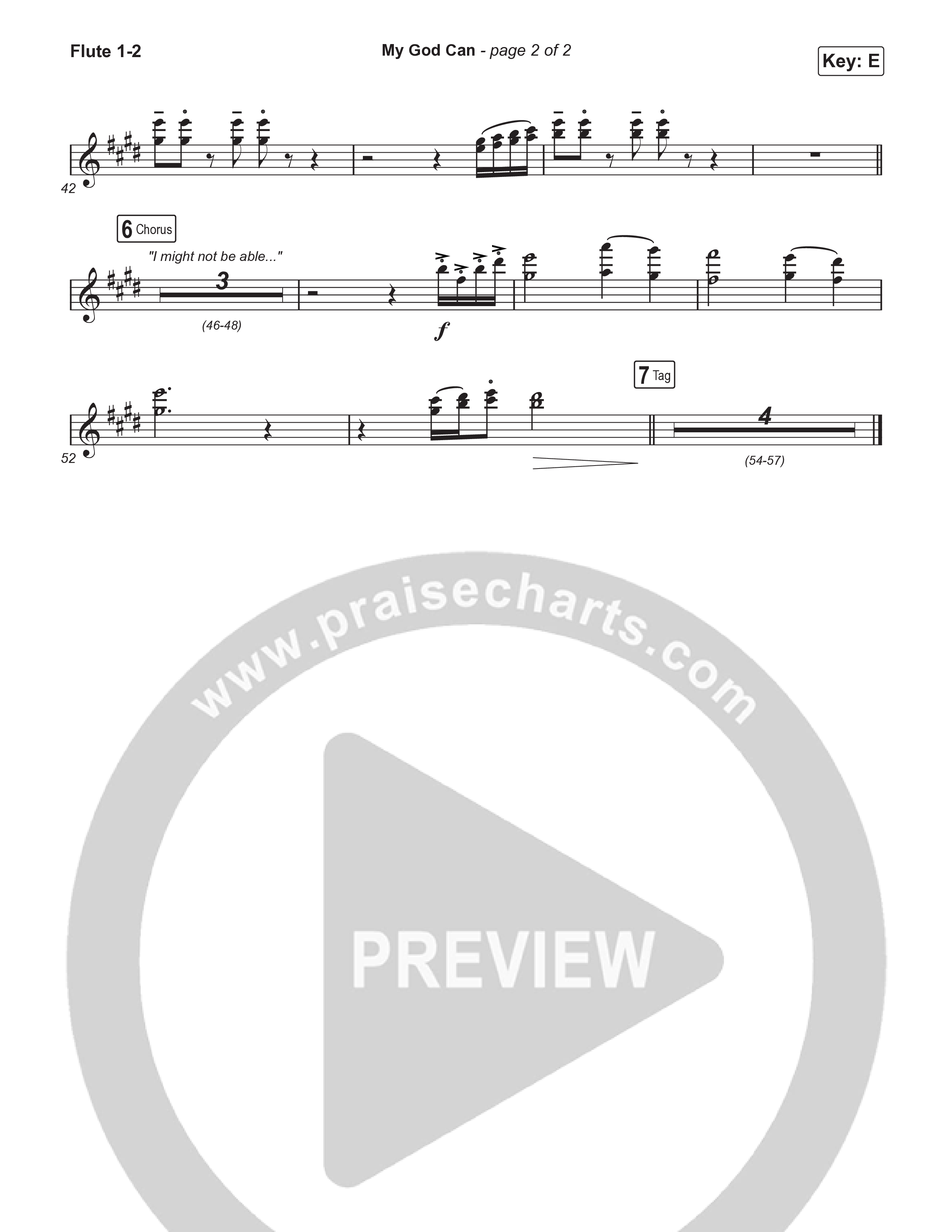 My God Can (Choral Anthem SATB) Flute 1,2 (Katy Nichole / Naomi Raine / Arr. Luke Gambill)