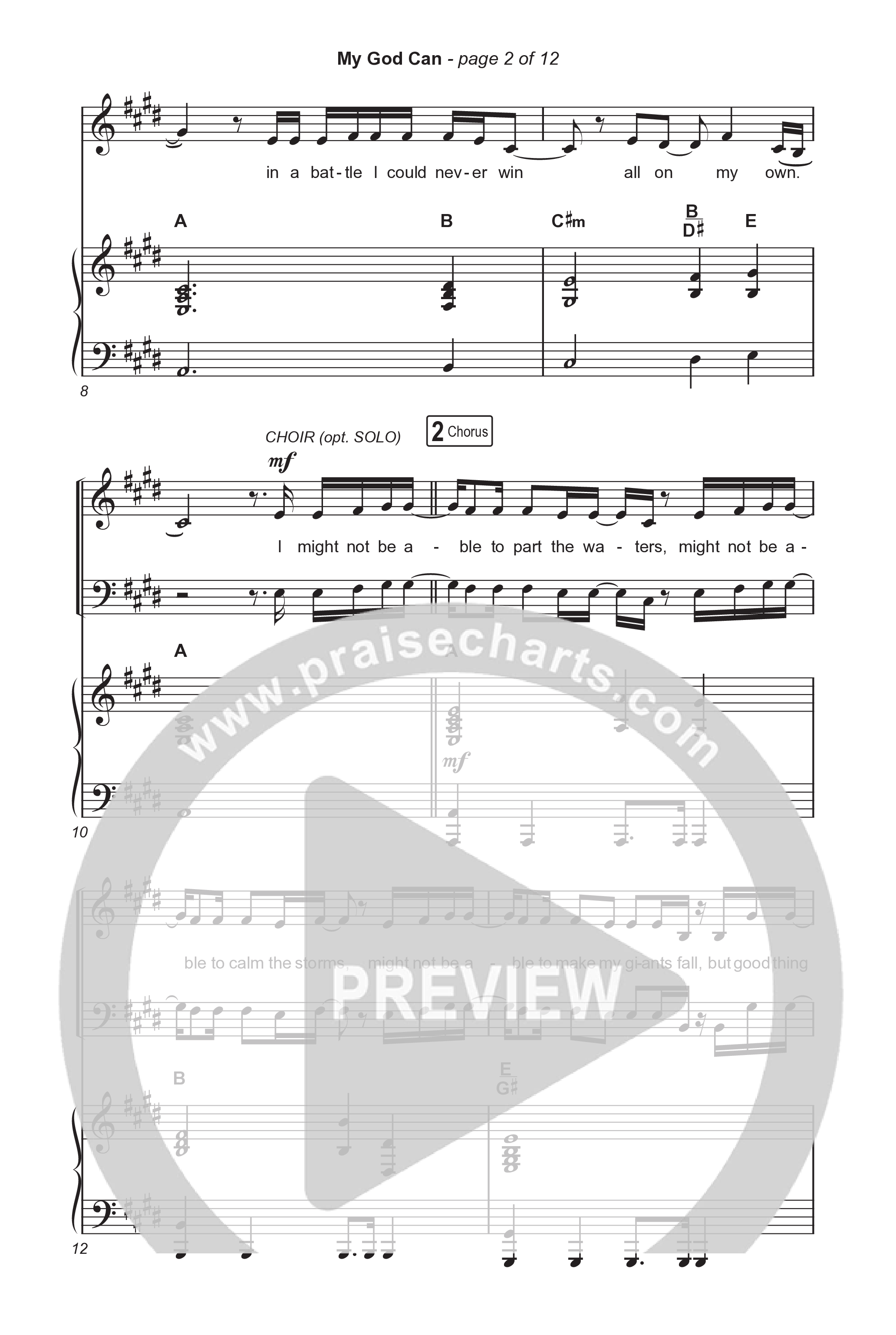 My God Can (Choral Anthem SATB) Octavo (SATB & Pno) (Katy Nichole / Naomi Raine / Arr. Luke Gambill)