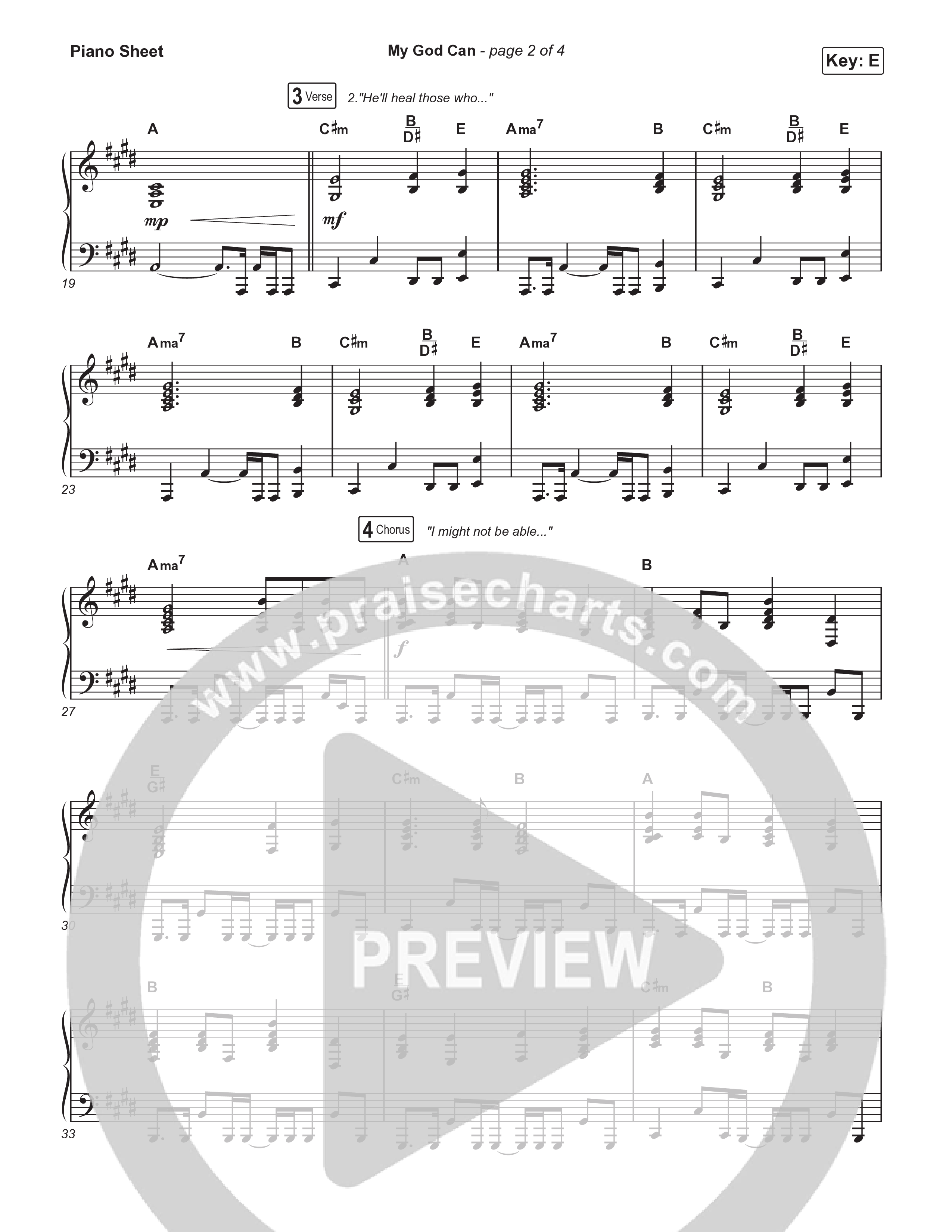 My God Can (Choral Anthem SATB) Piano Sheet (Katy Nichole / Naomi Raine / Arr. Luke Gambill)