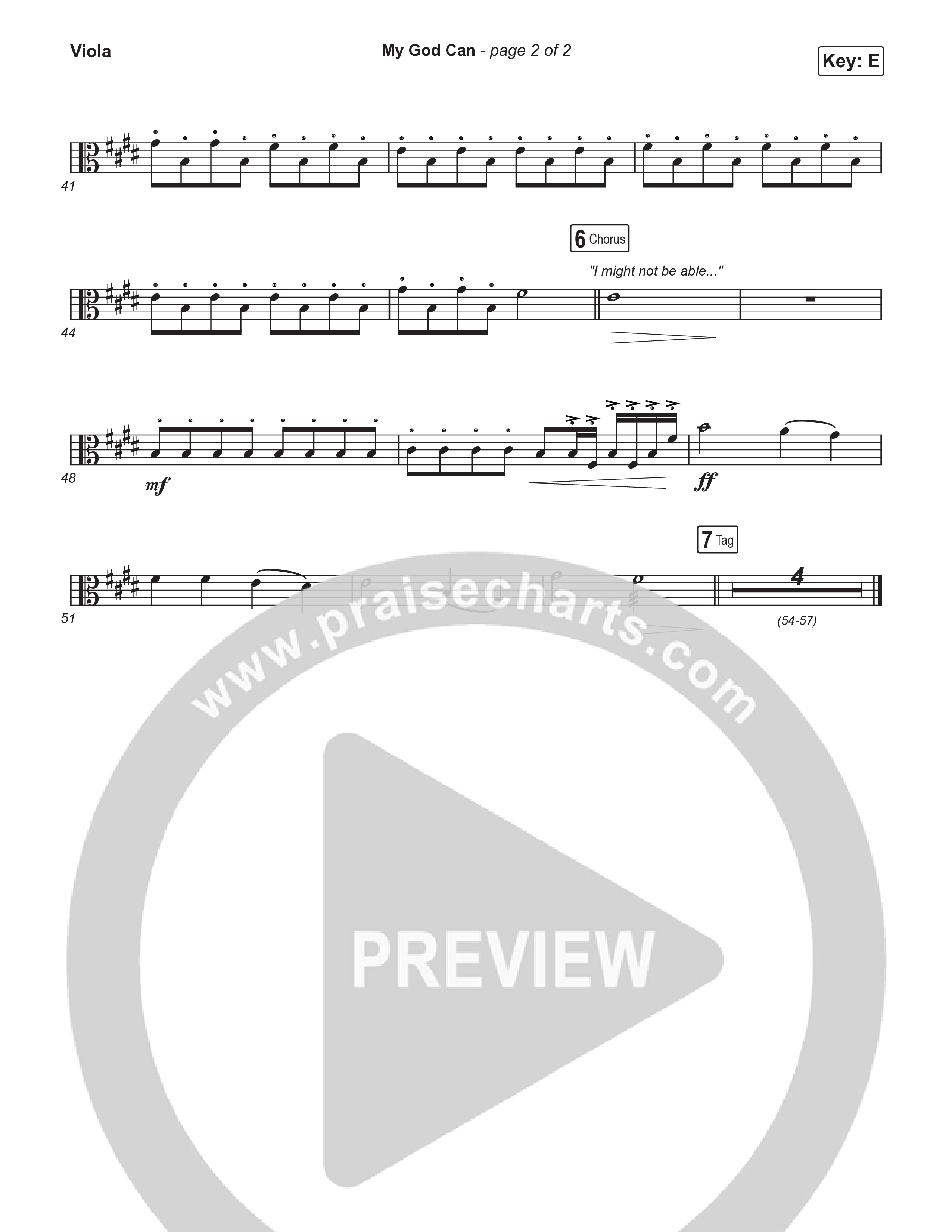 My God Can (Choral Anthem SATB) Viola (Katy Nichole / Naomi Raine / Arr. Luke Gambill)