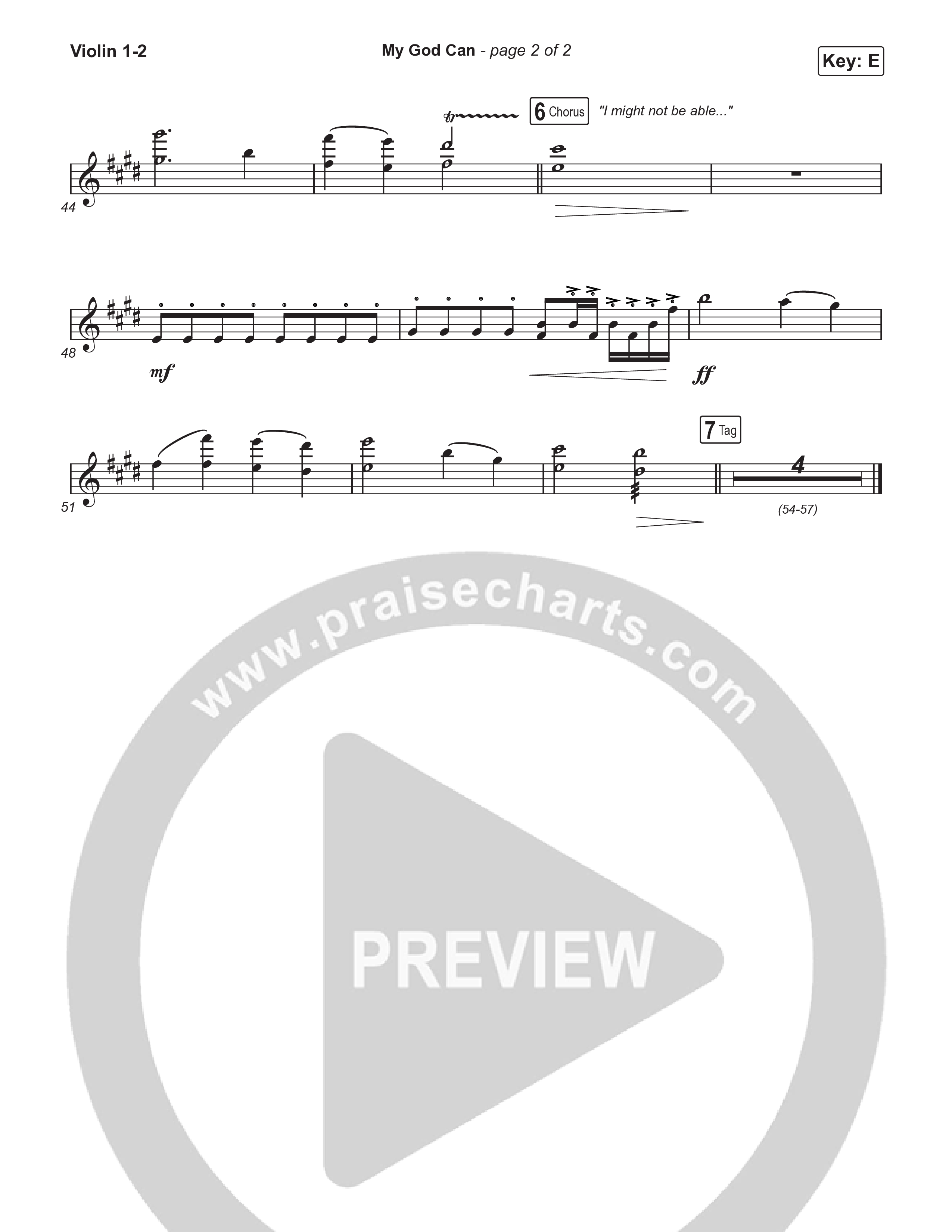 My God Can (Choral Anthem SATB) String Pack (Katy Nichole / Naomi Raine / Arr. Luke Gambill)