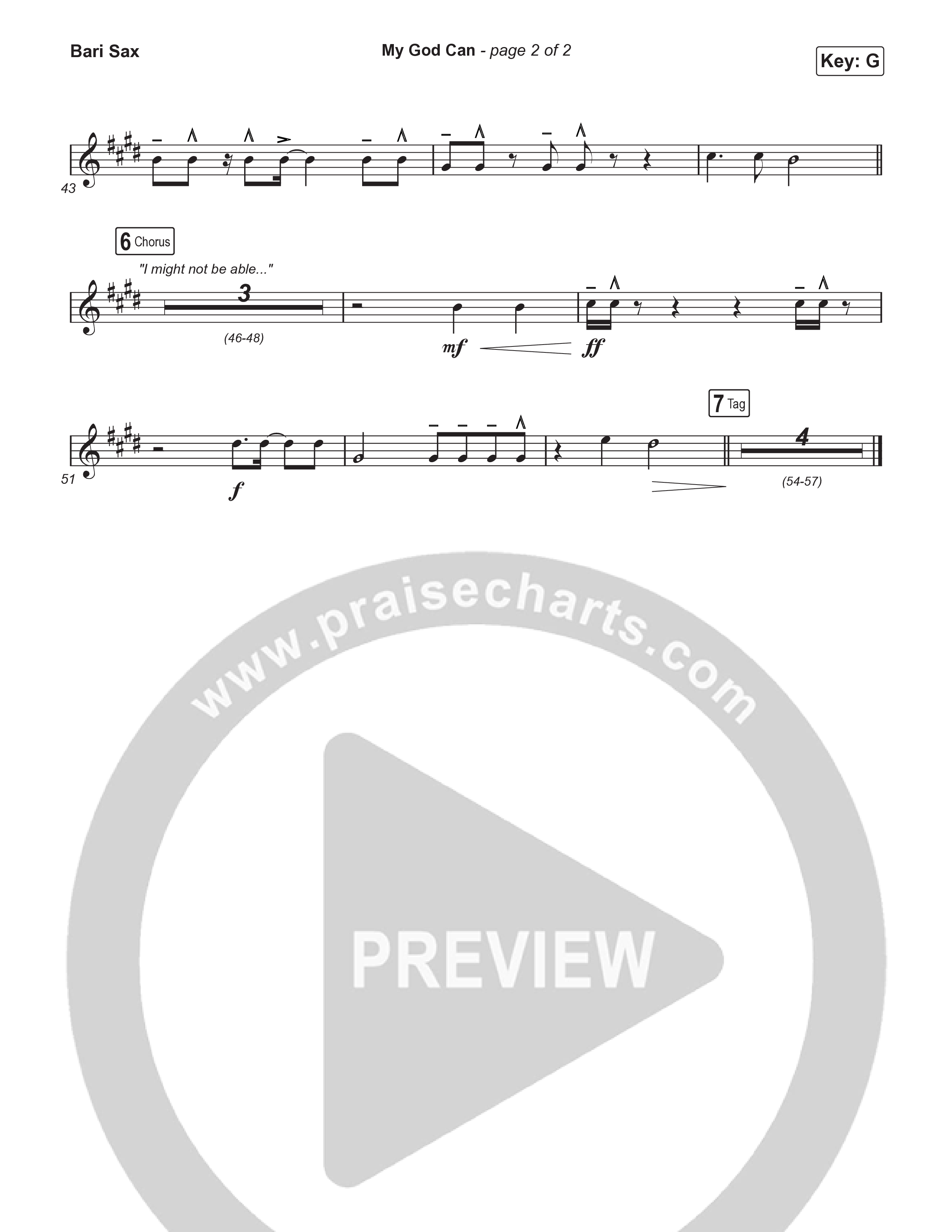 My God Can (Worship Choir/SAB) Bari Sax (Katy Nichole / Naomi Raine / Arr. Luke Gambill)