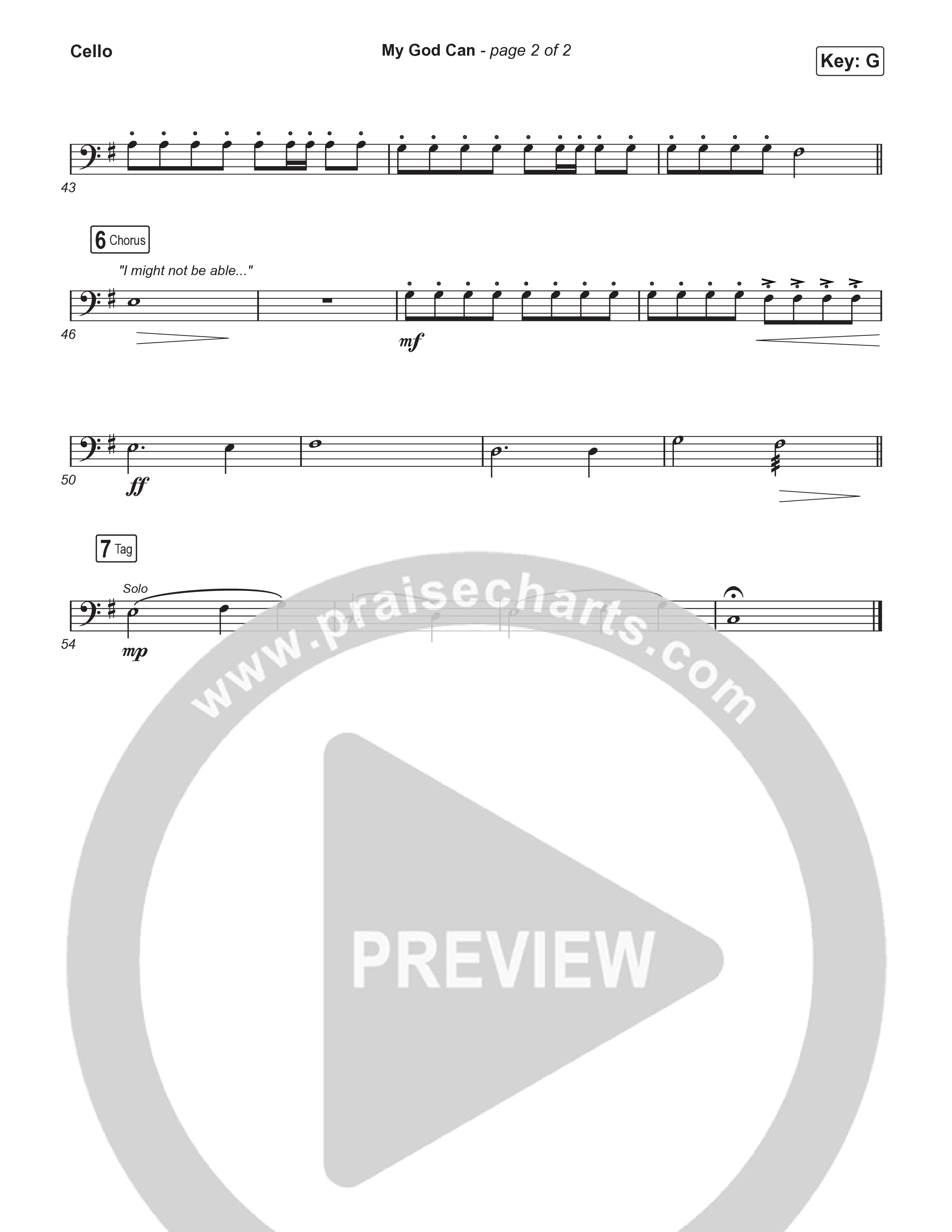 My God Can (Worship Choir/SAB) Cello (Katy Nichole / Naomi Raine / Arr. Luke Gambill)