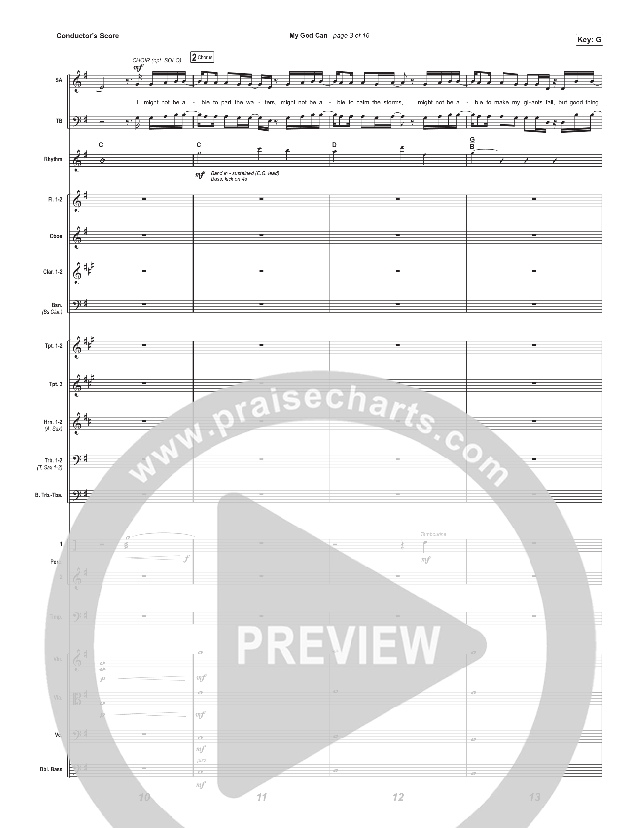 My God Can (Worship Choir/SAB) Conductor's Score (Katy Nichole / Naomi Raine / Arr. Luke Gambill)