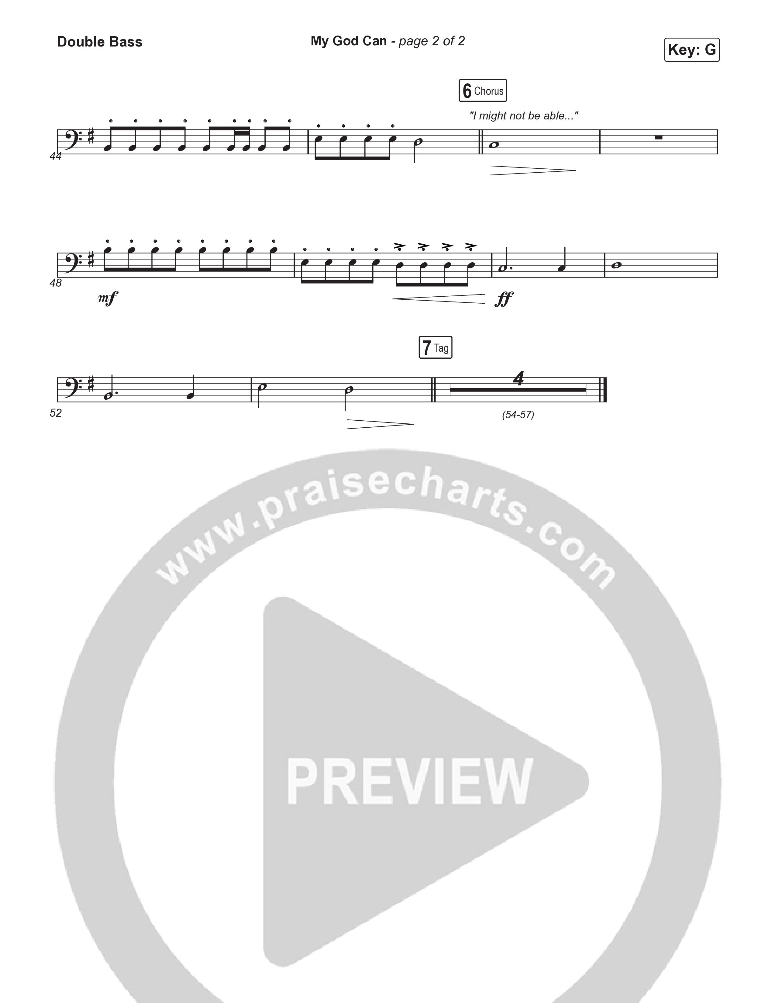 My God Can (Worship Choir/SAB) Double Bass (Katy Nichole / Naomi Raine / Arr. Luke Gambill)