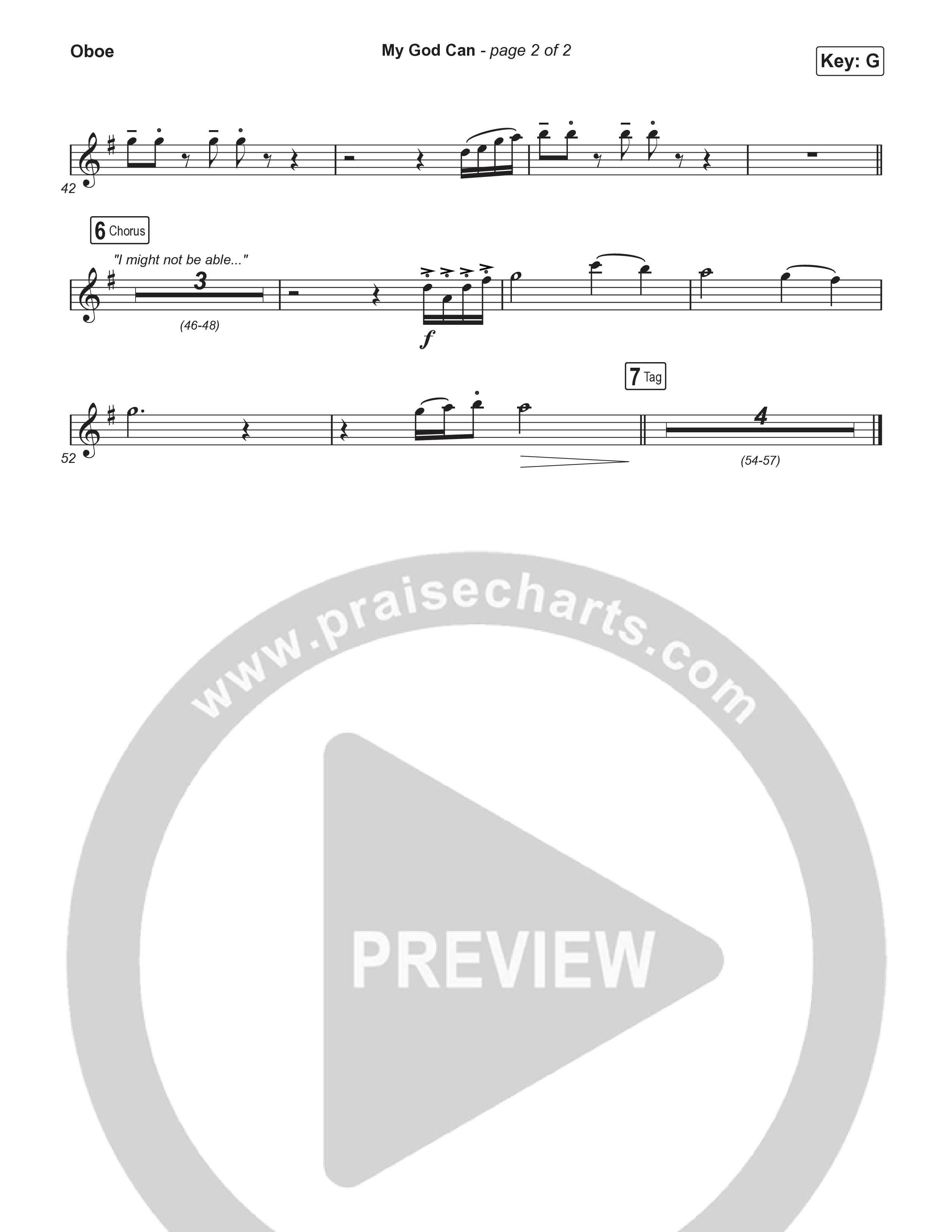 My God Can (Worship Choir/SAB) Oboe (Katy Nichole / Naomi Raine / Arr. Luke Gambill)