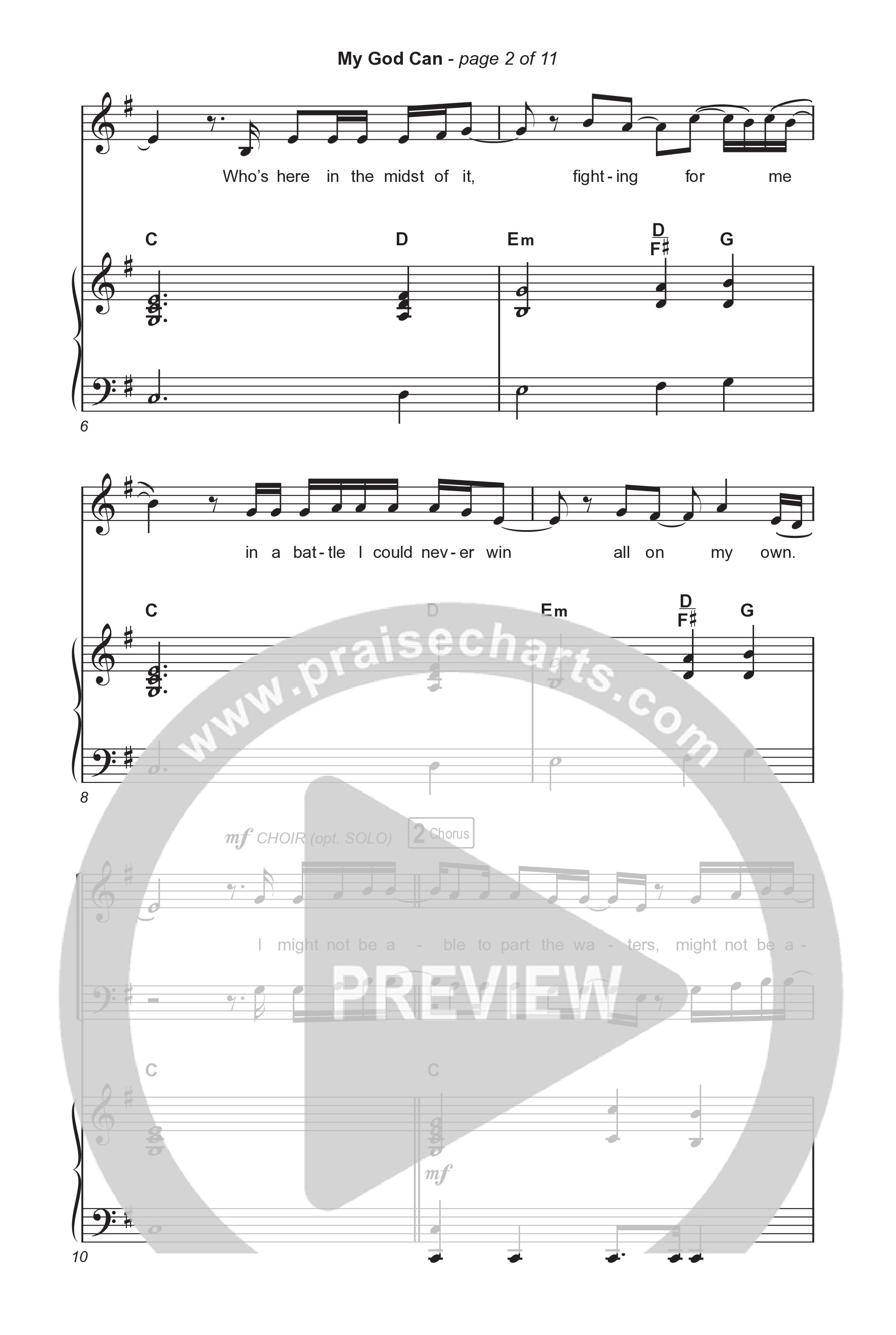 My God Can (Worship Choir/SAB) Octavo (SAB & Pno) (Katy Nichole / Naomi Raine / Arr. Luke Gambill)