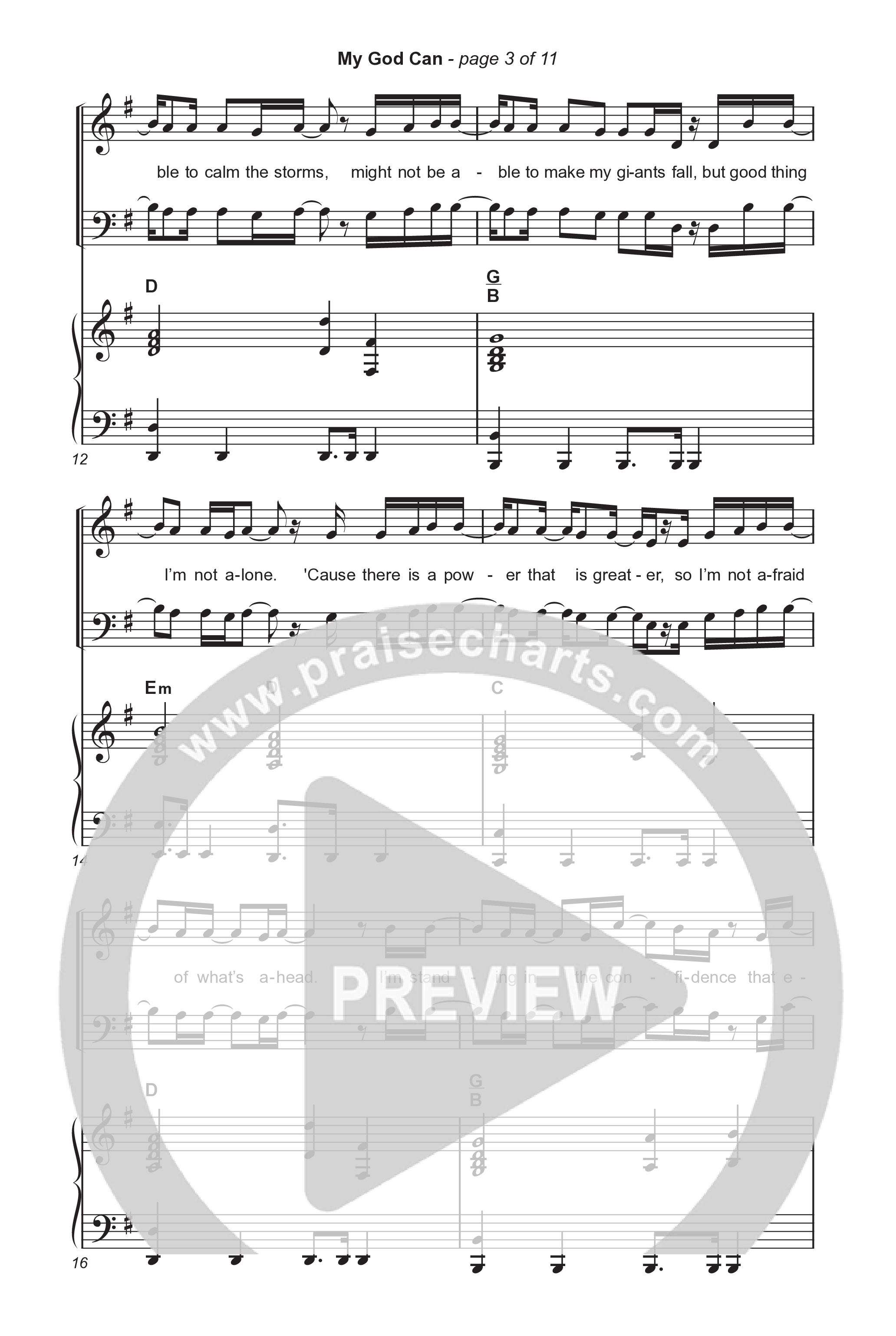 My God Can (Worship Choir/SAB) Octavo (SAB & Pno) (Katy Nichole / Naomi Raine / Arr. Luke Gambill)