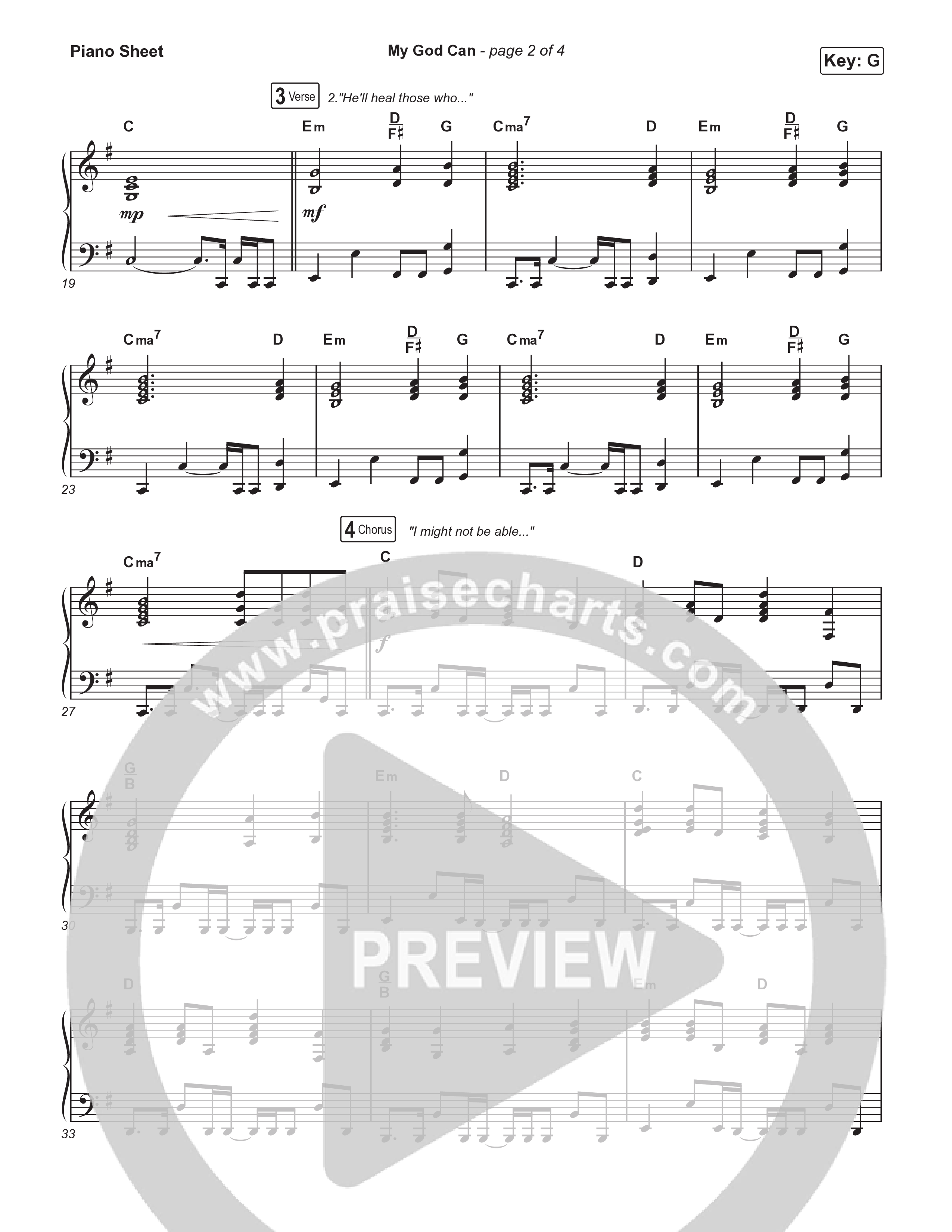 My God Can (Worship Choir/SAB) Piano Sheet (Katy Nichole / Naomi Raine / Arr. Luke Gambill)