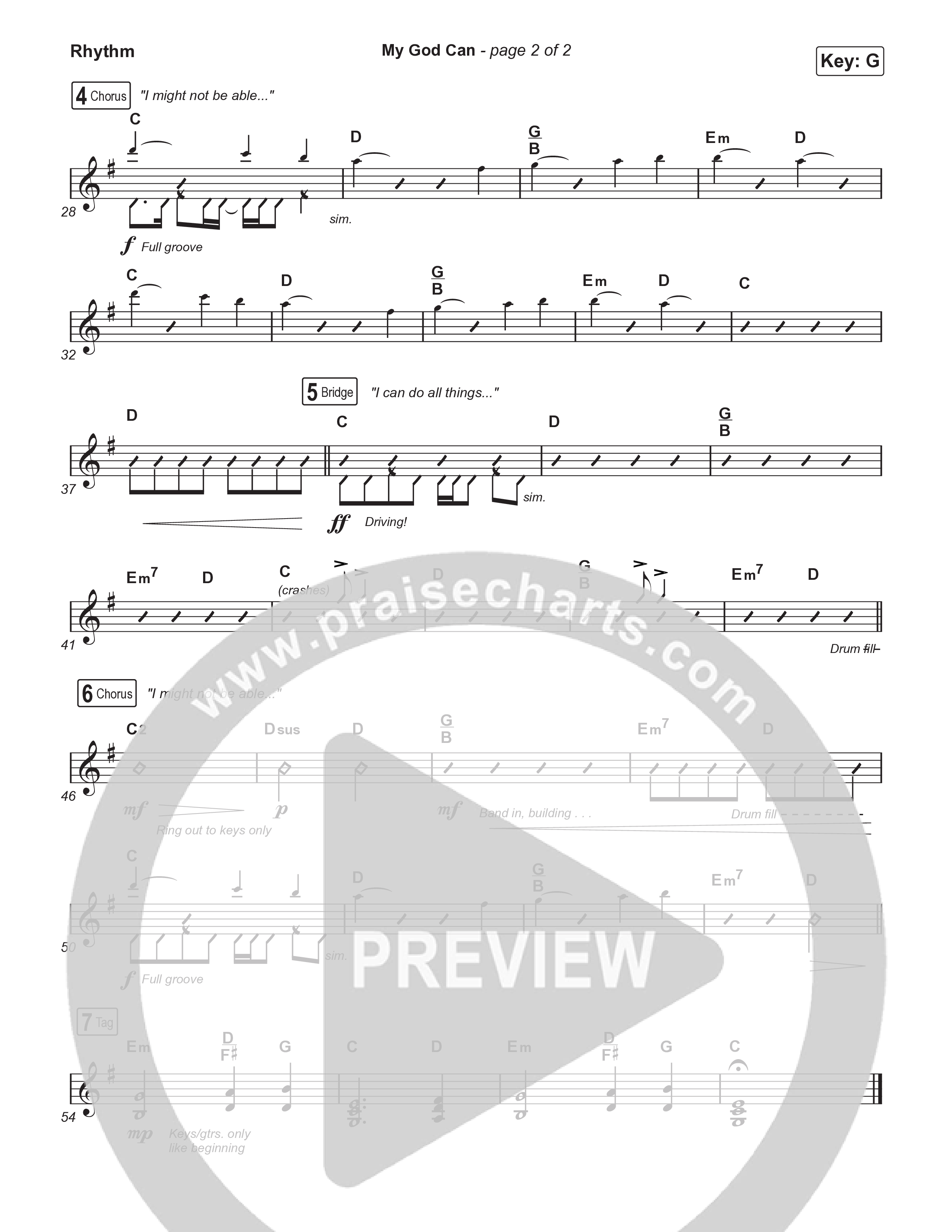 My God Can (Worship Choir/SAB) Rhythm Pack (Katy Nichole / Naomi Raine / Arr. Luke Gambill)