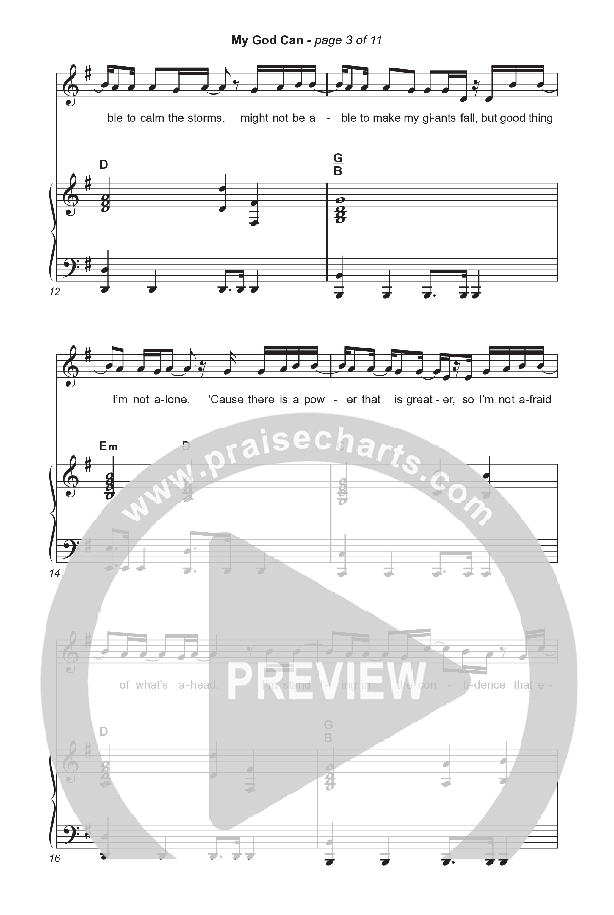 My God Can (Unison/2-Part) Octavo (Uni/2-Part & Pno) (Katy Nichole / Naomi Raine / Arr. Luke Gambill)