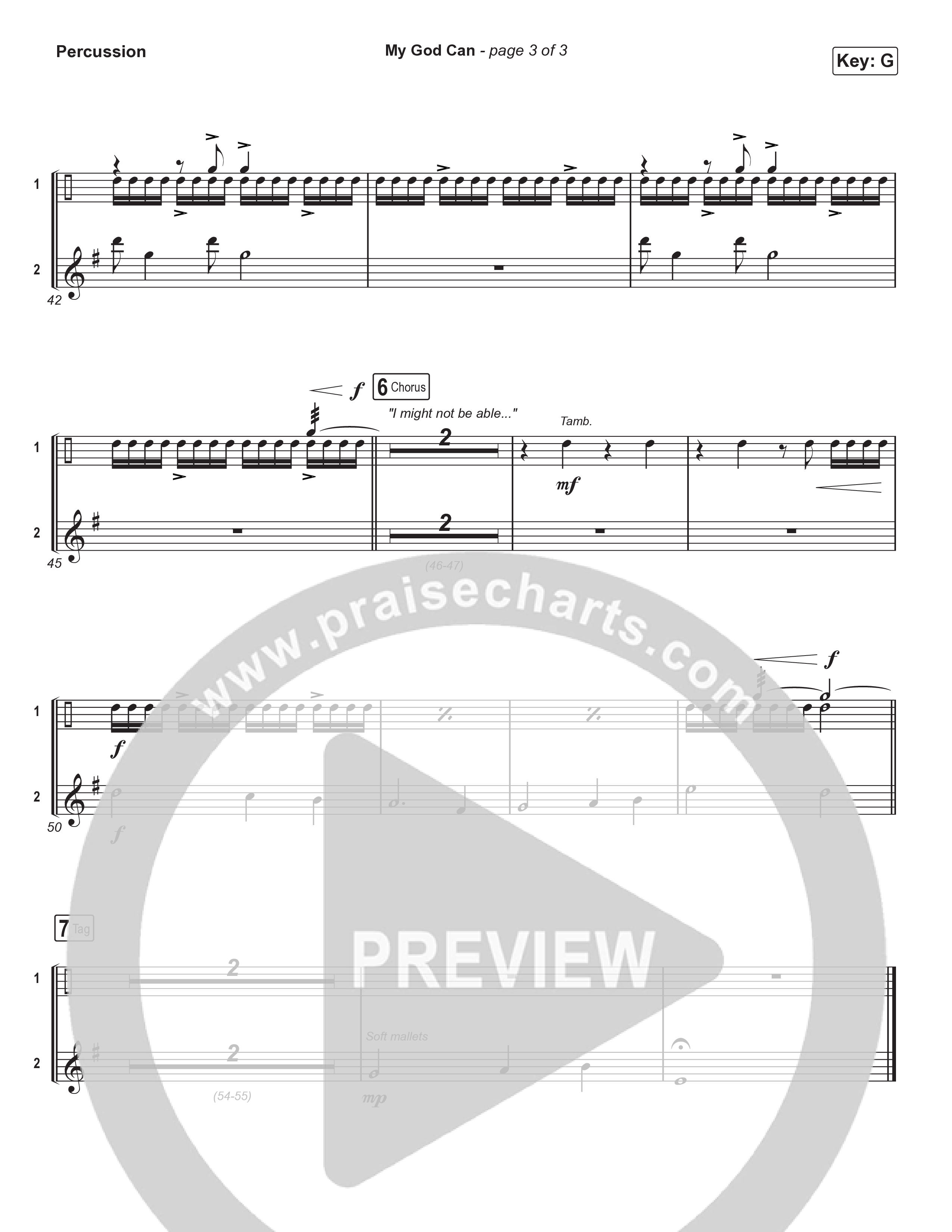 My God Can (Sing It Now) Percussion (Katy Nichole / Naomi Raine / Arr. Luke Gambill)