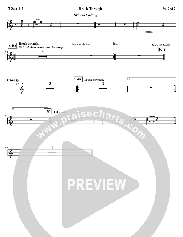 Break Through Tenor Sax 1/2 (Tommy Walker)