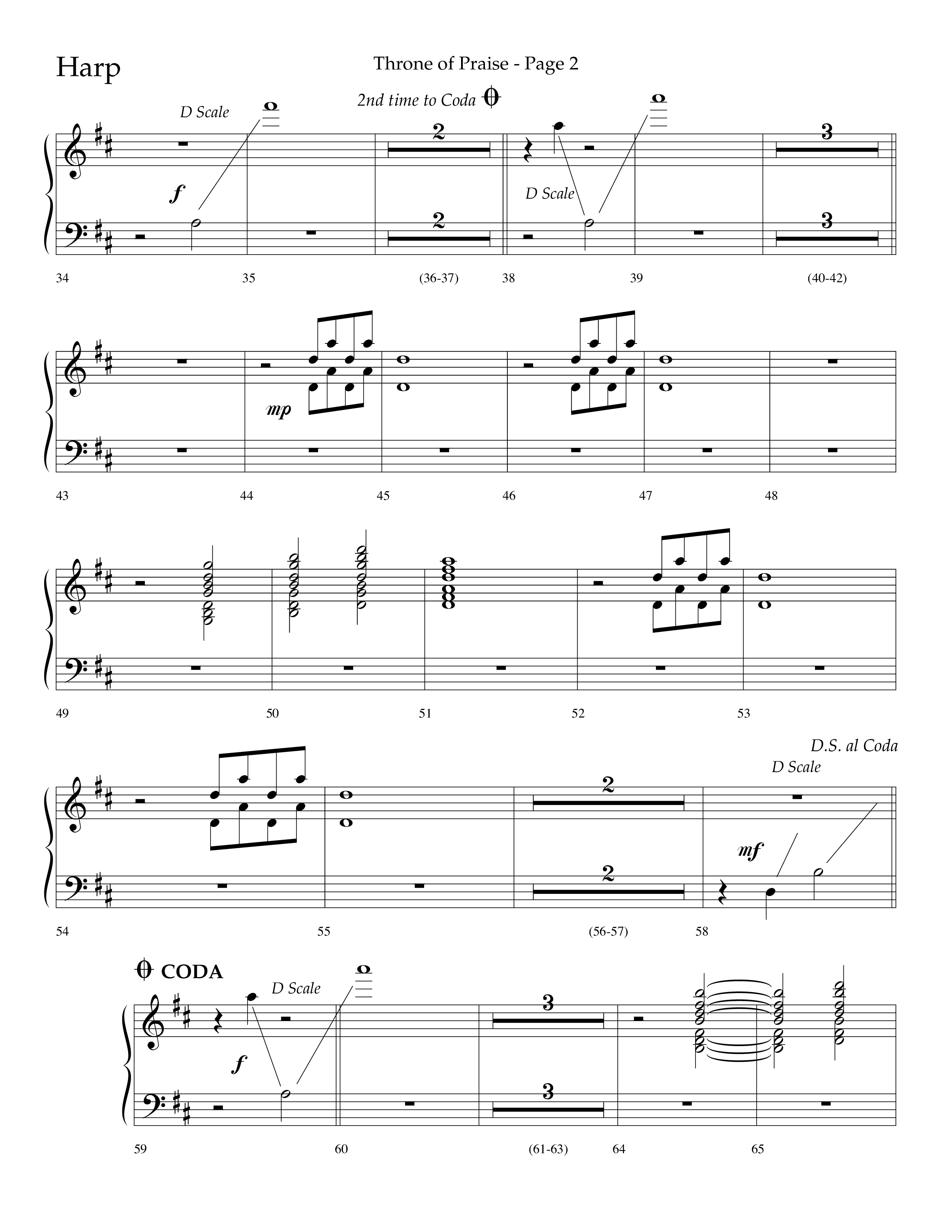 Throne Of Praise (Choral Anthem SATB) Harp (Lifeway Choral / Arr. J. Daniel Smith)
