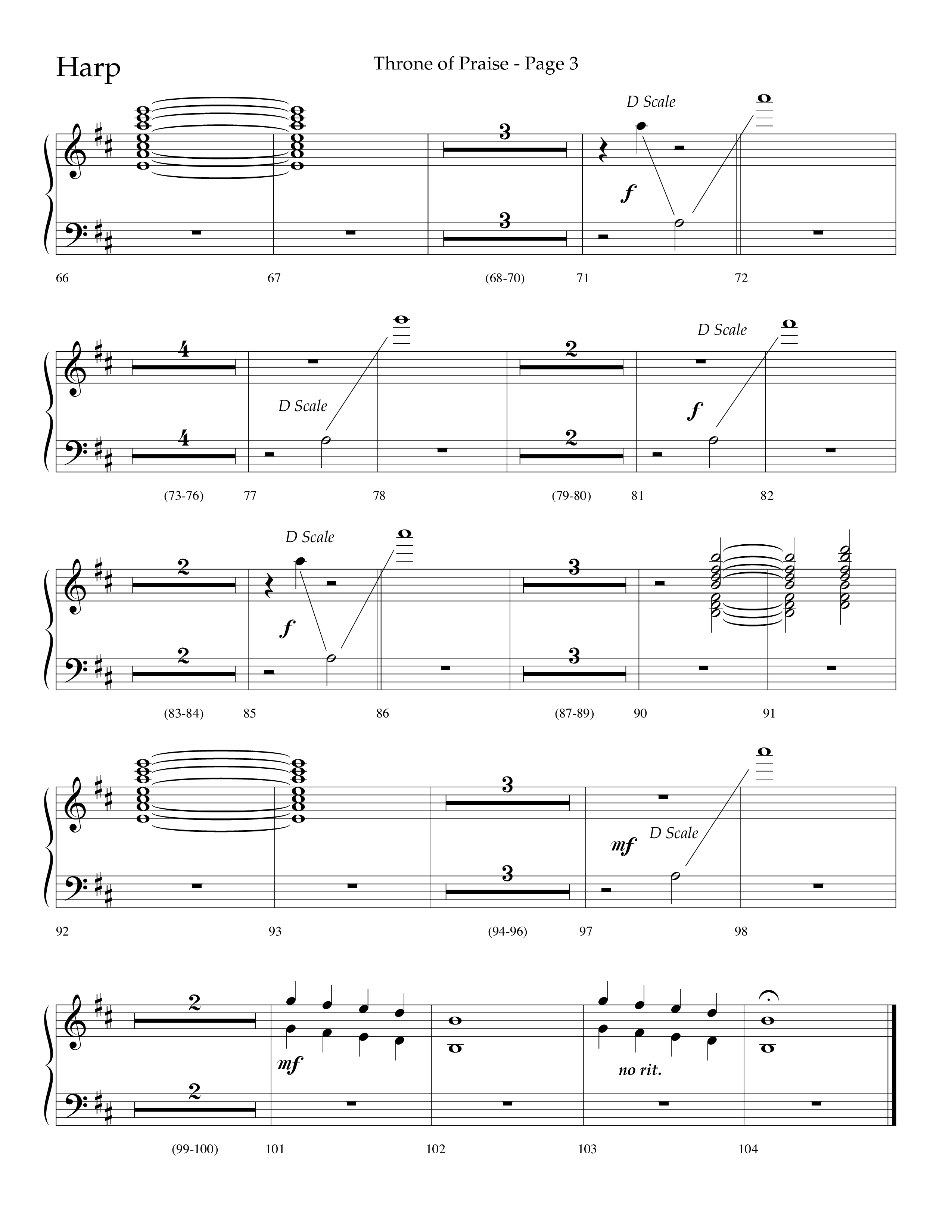 Throne Of Praise (Choral Anthem SATB) Harp (Lifeway Choral / Arr. J. Daniel Smith)