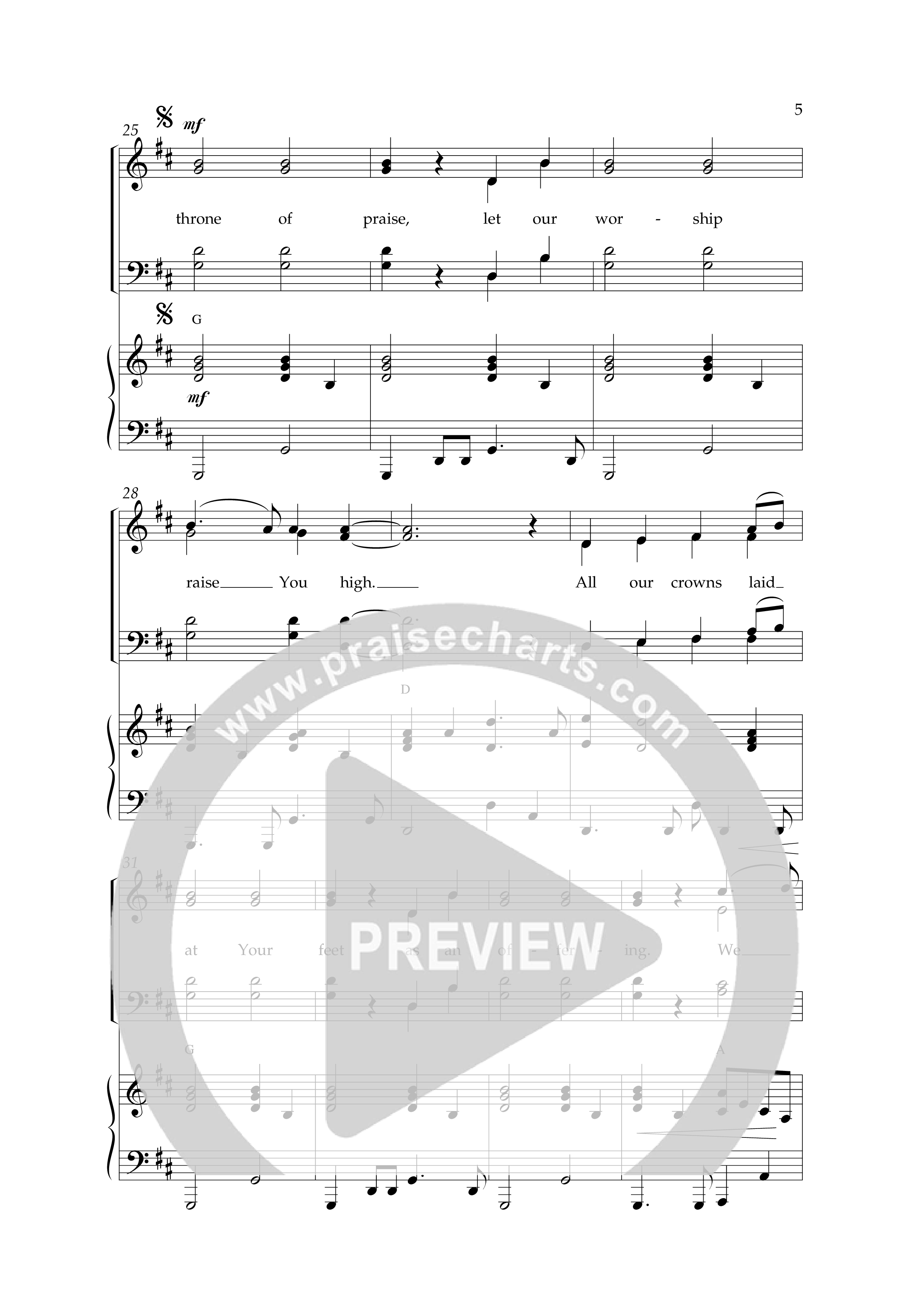 Throne Of Praise (Choral Anthem SATB) Anthem (SATB/Piano) (Lifeway Choral / Arr. J. Daniel Smith)