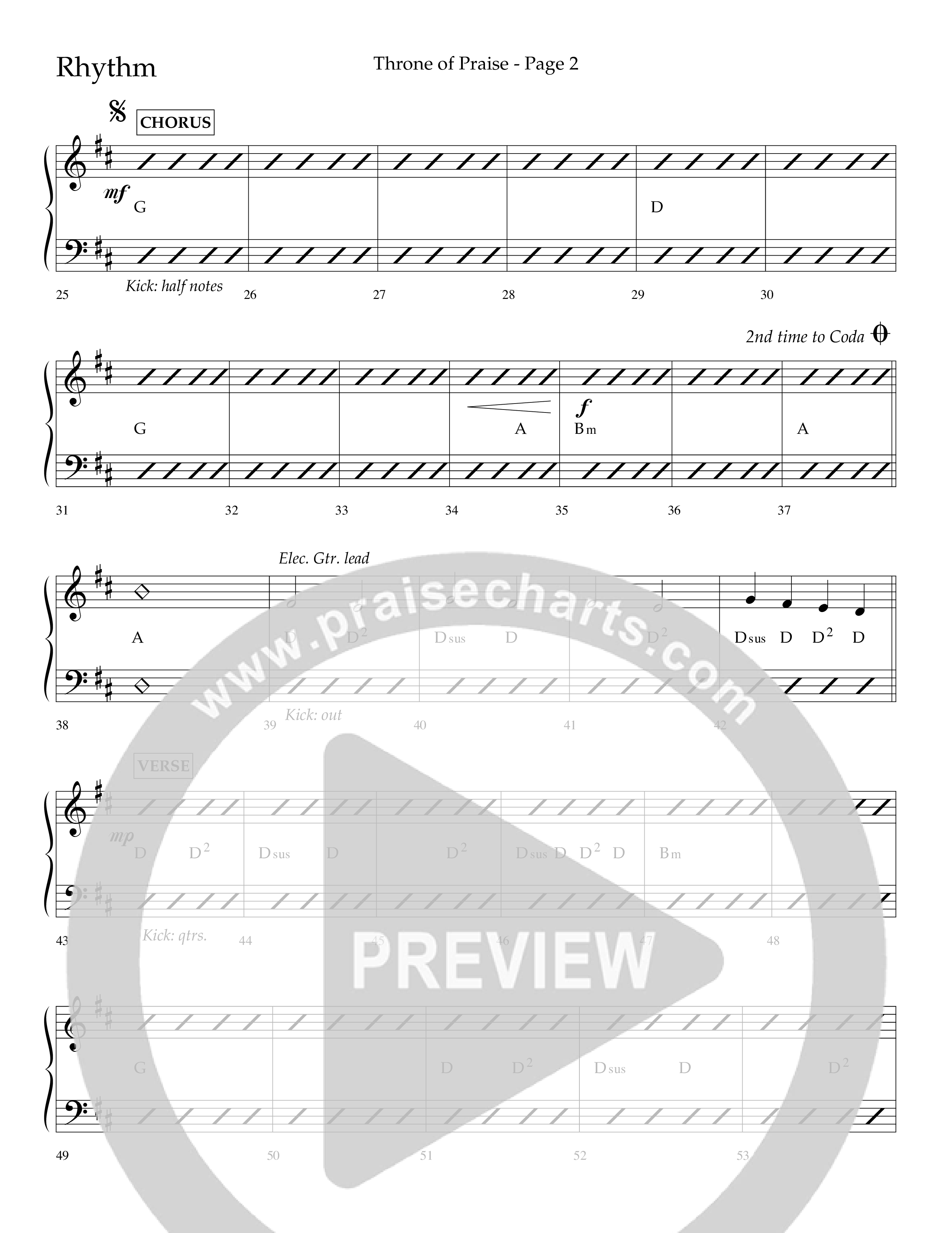 Throne Of Praise (Choral Anthem SATB) Lead Melody & Rhythm (Lifeway Choral / Arr. J. Daniel Smith)