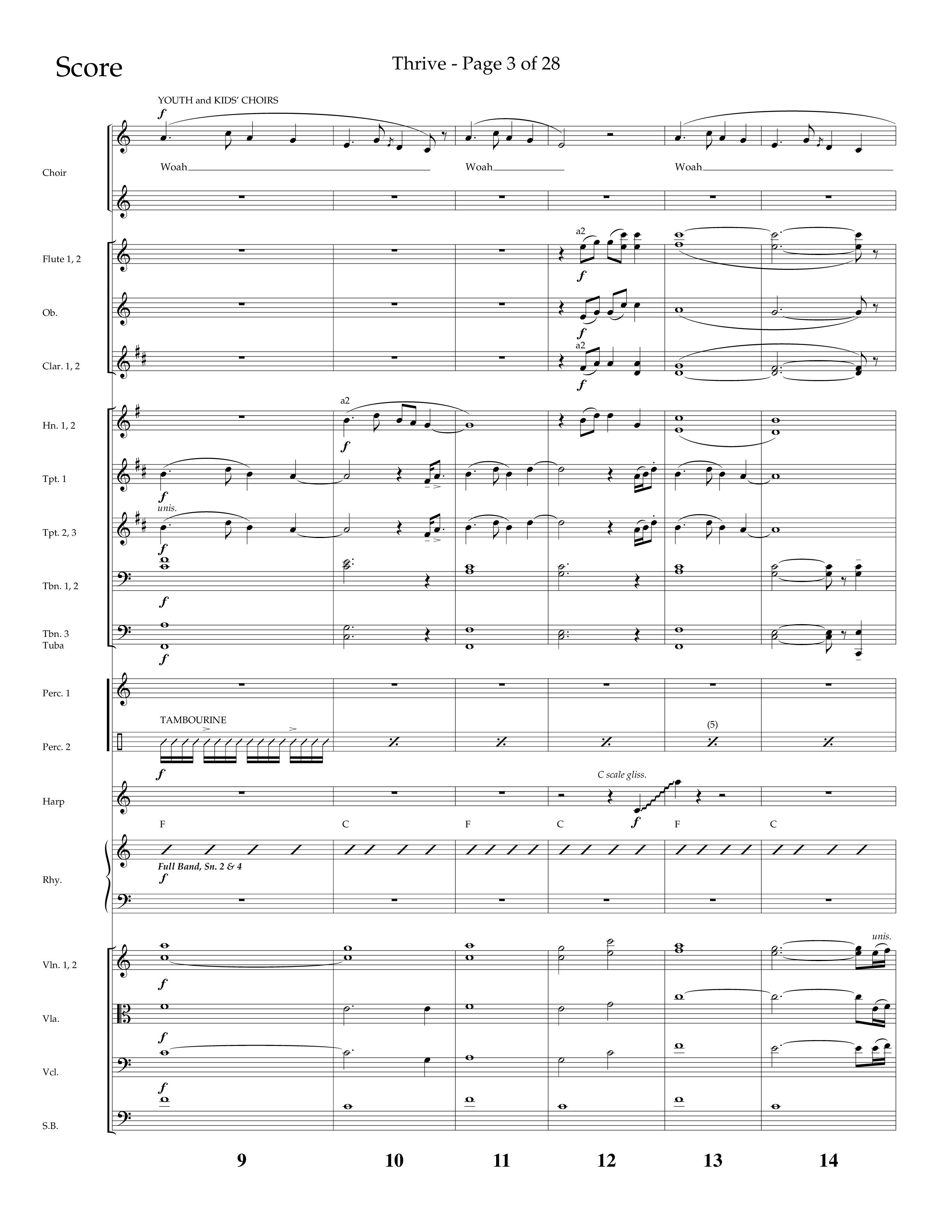 Thrive (Choral Anthem SATB) Orchestration (Lifeway Choral / Arr. Craig Adams / Arr. Ken Barker / Arr. Danny Zaloudik / Orch. Danny Zaloudik)