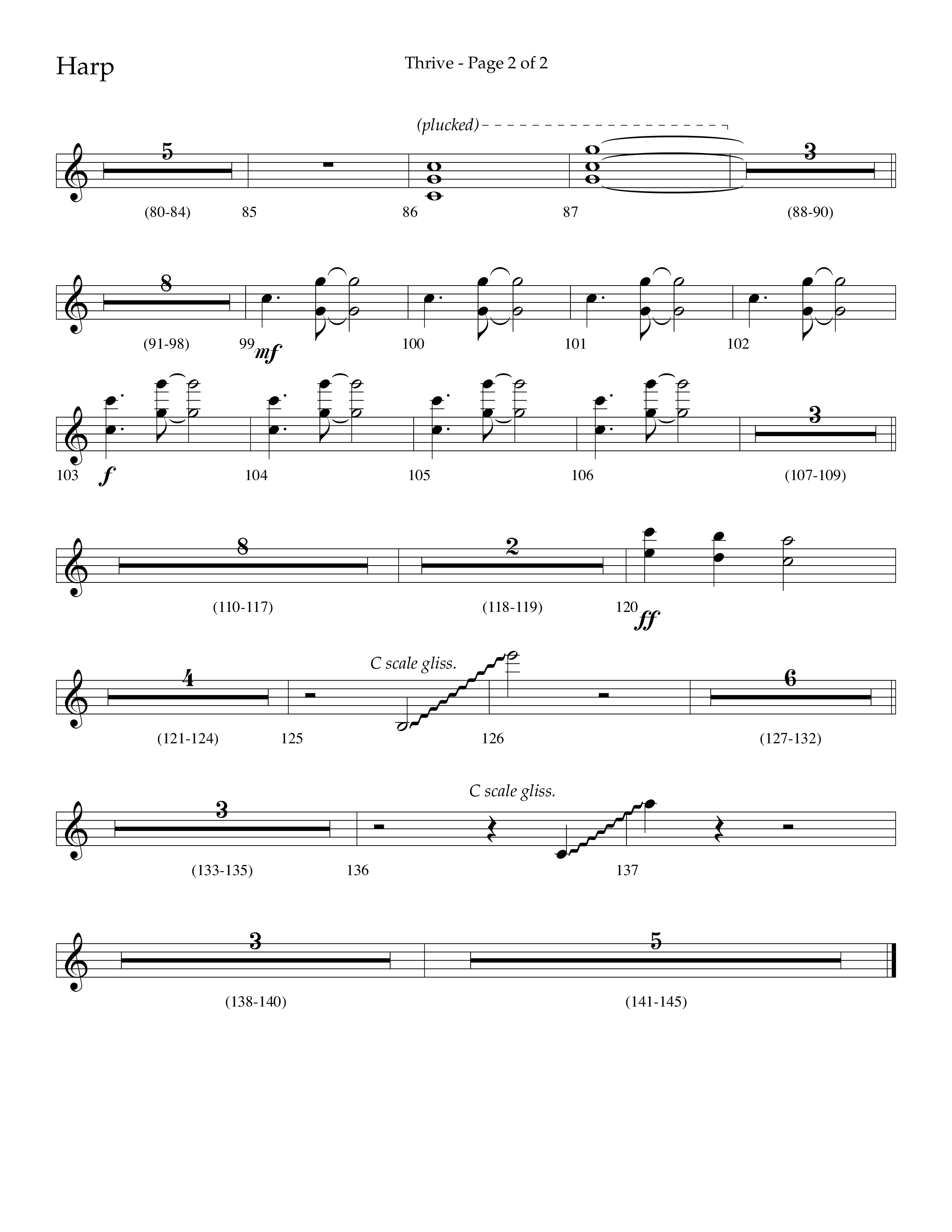 Thrive (Choral Anthem SATB) Harp (Lifeway Choral / Arr. Craig Adams / Arr. Ken Barker / Arr. Danny Zaloudik / Orch. Danny Zaloudik)